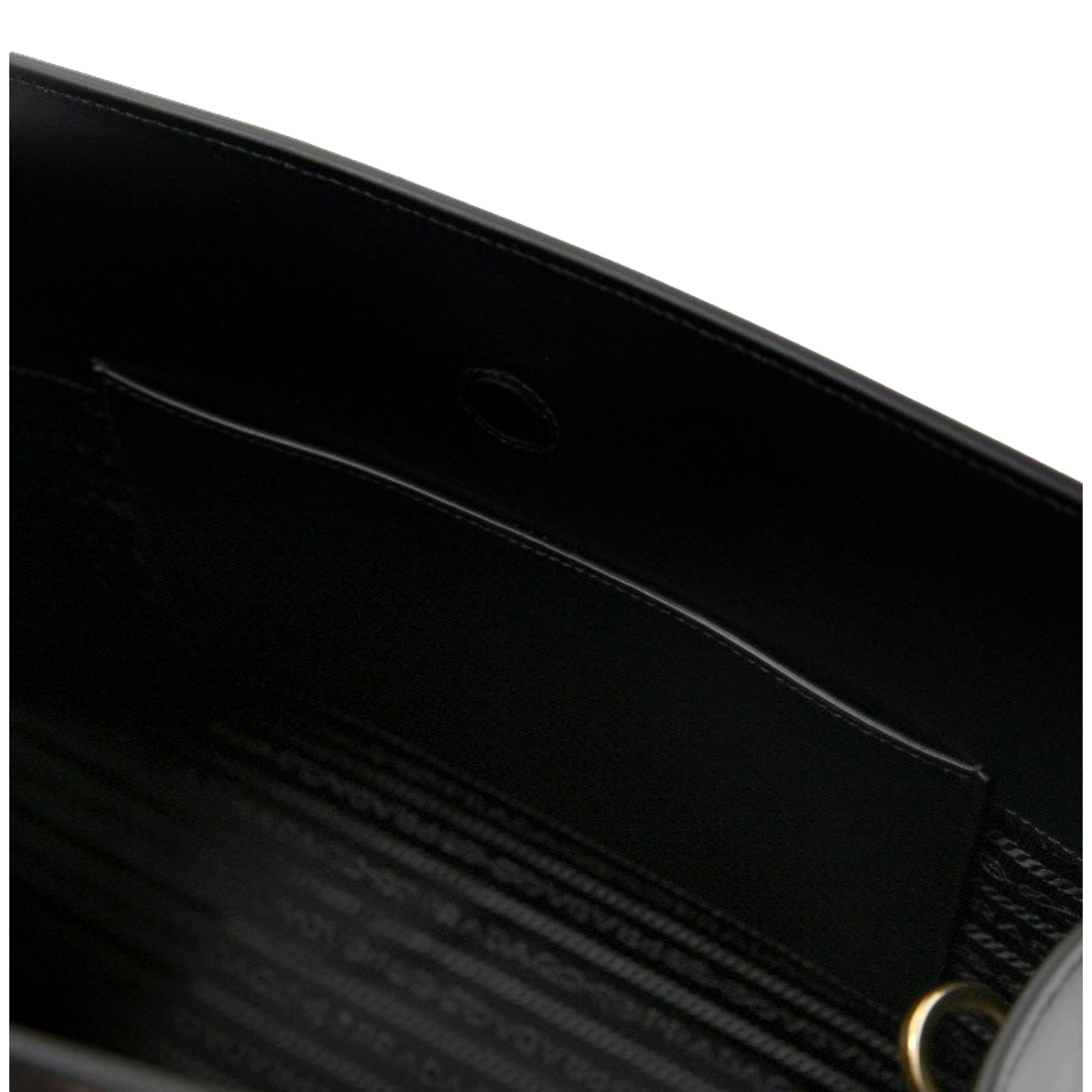 Prada Saffiano Lux Black Leather Large Crossbody Satchel Bag at_Queen_Bee_of_Beverly_Hills
