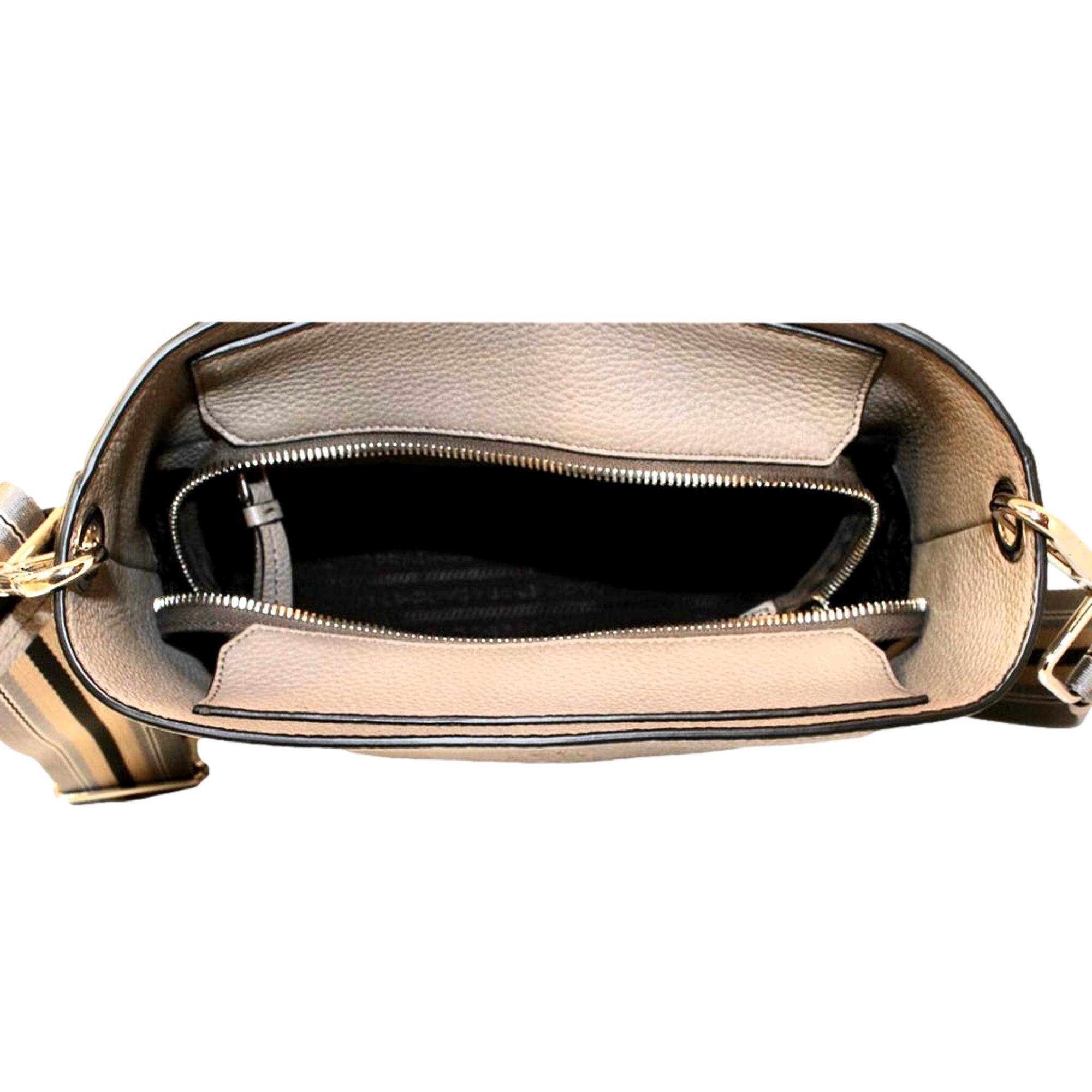 Prada Vitello Phenix Cammeo Leather Stripe Strap Bucket Bag 1BE057 at_Queen_Bee_of_Beverly_Hills