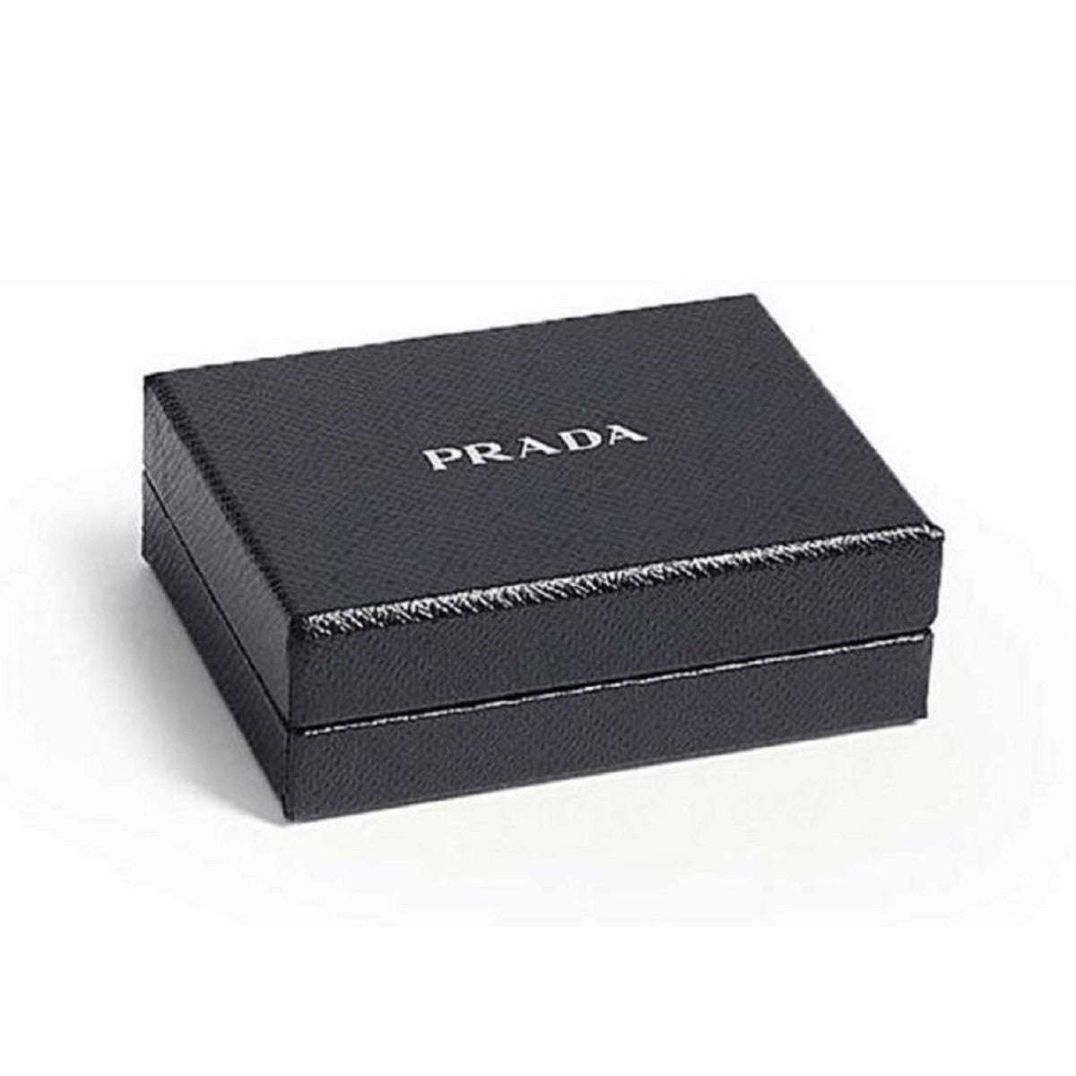 Prada Vitello Move Nero Black Triangle Logo Leather Bifold Snap Wallet