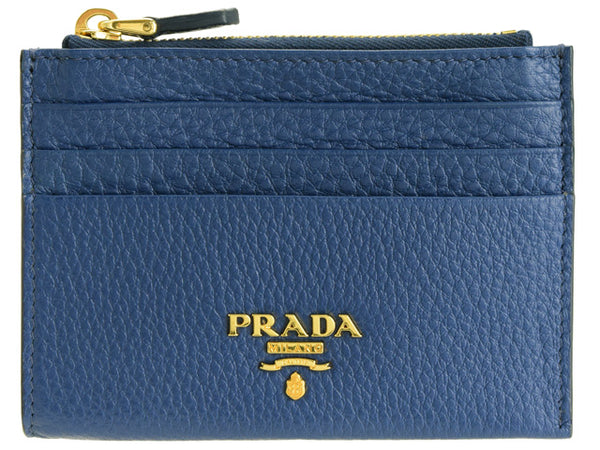 プラダ PRADA ミニ財布 ミニウォレット 青 ブルー 一点のお値段
