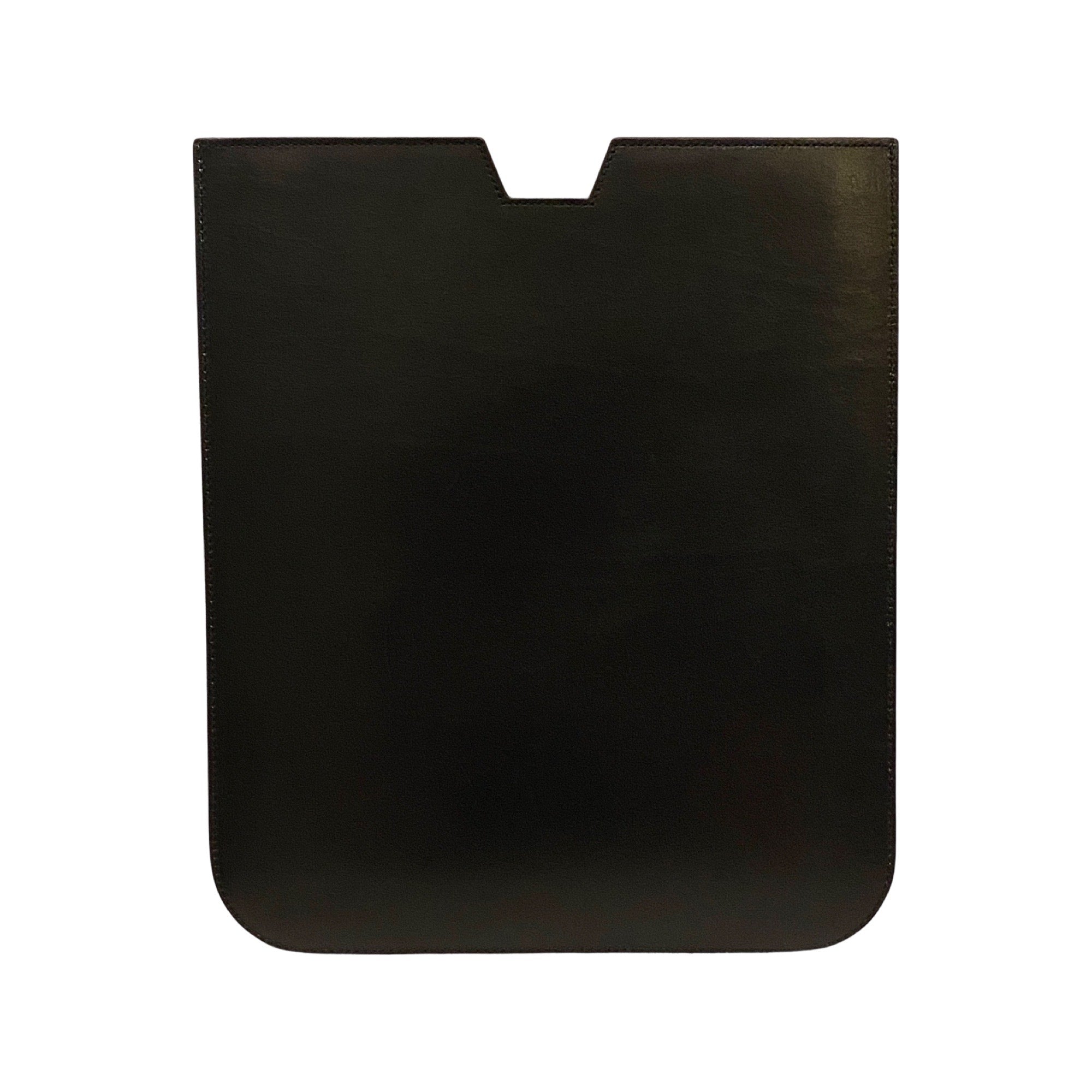 Saint Laurent Paris Logo Smooth Black Calfskin Leather iPad Sleeve 315898 at_Queen_Bee_of_Beverly_Hills