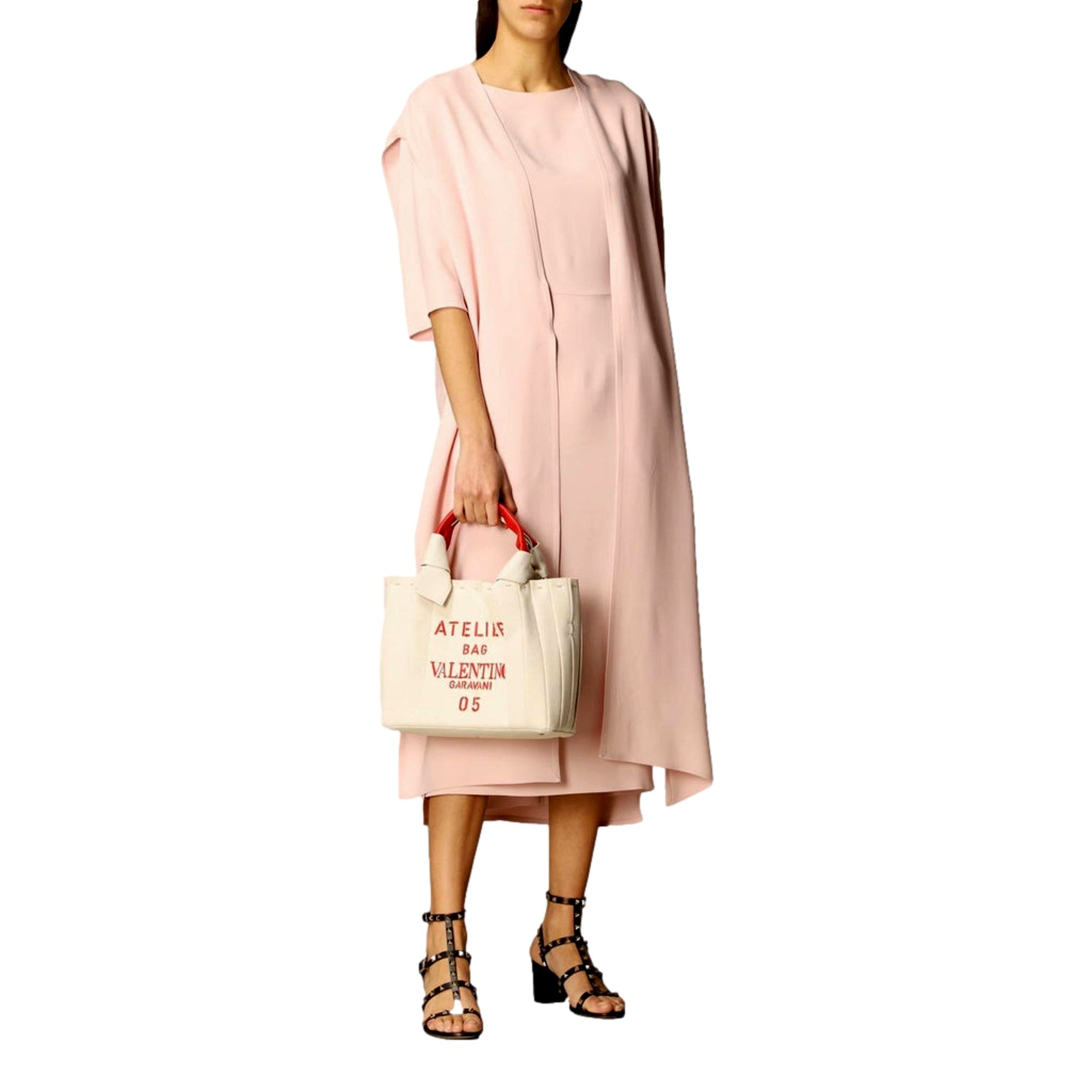 Valentino Garavani 05 Plisse Edition Sac Atelier Canvas Crossbody Tote Bag