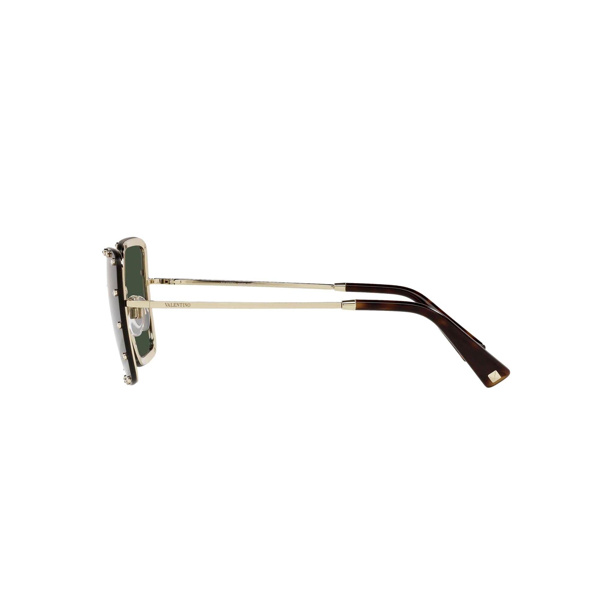 Valentino Garavani Green Studded Titanium Sunglasse at_Queen_Bee_of_Beverly_Hills