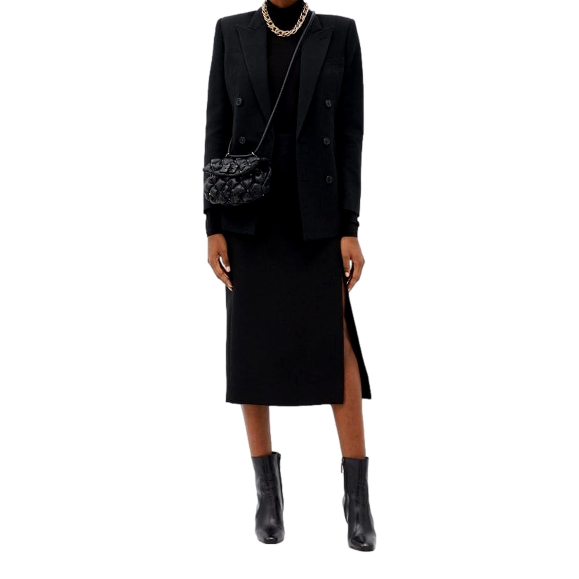 Valentino Garavani Spike Me Black Leather Crossbody Bag Small at_Queen_Bee_of_Beverly_Hills