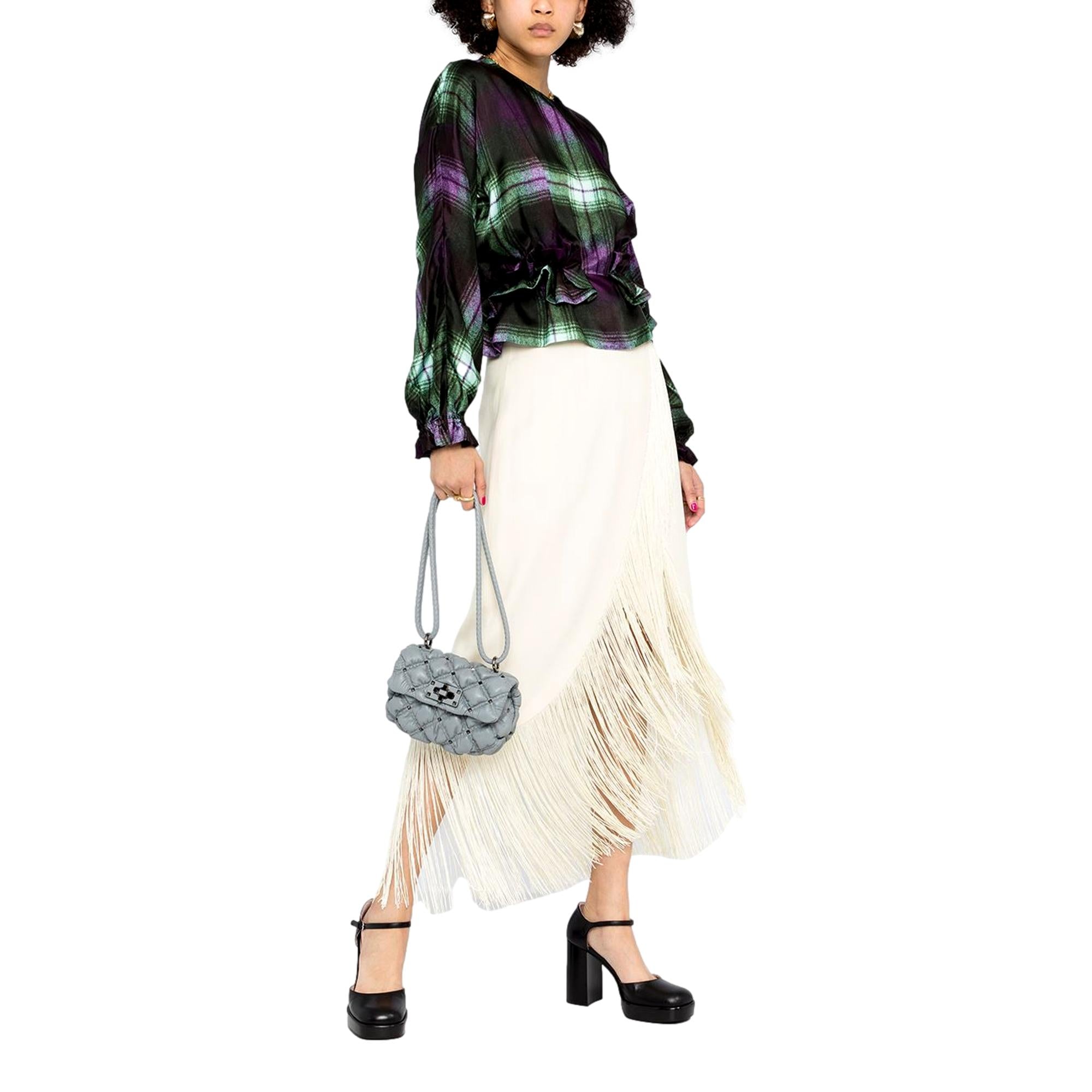 Valentino Garavani Spike Me Gray Leather Shoulder Bag Small at_Queen_Bee_of_Beverly_Hills