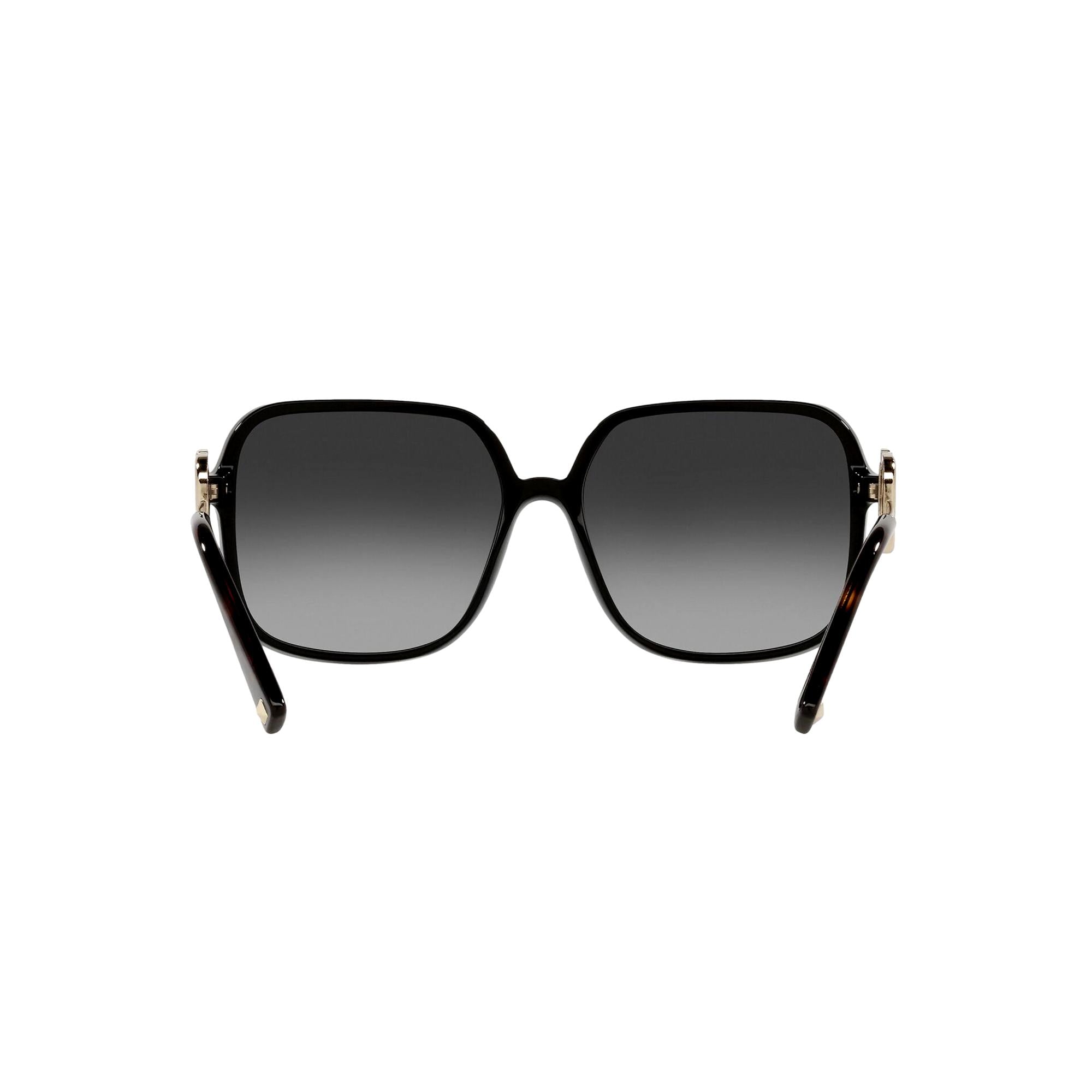 Valentino Garavani V Logo Gold Black Square Frame Sunglasses at_Queen_Bee_of_Beverly_Hills