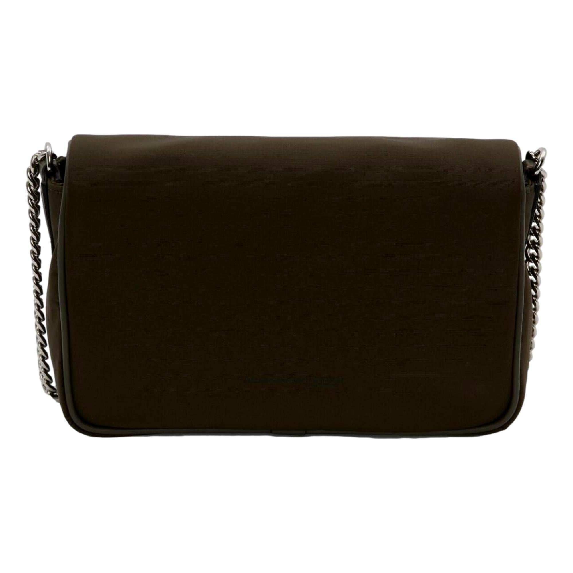 Alexander Mcqueen Army Green Nylon Graffiti Skull Shoulder Bag 666120 at_Queen_Bee_of_Beverly_Hills
