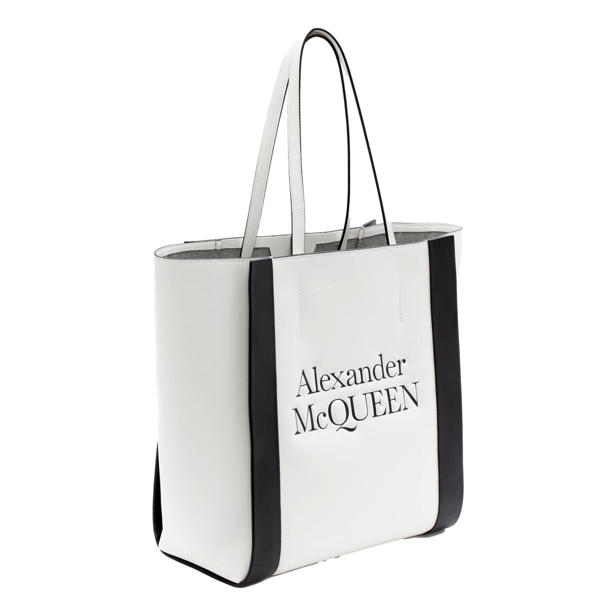 Alexander McQueen Domino Lux Soft Calf Tote 630774 at_Queen_Bee_of_Beverly_Hills