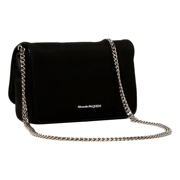 ショルダーバッグ ALEXANDER MCQUEEN Men Shoulder bag Black 8044611AATT 9769 Alexander McQueen Black Leather Insignia Shoulder Bag