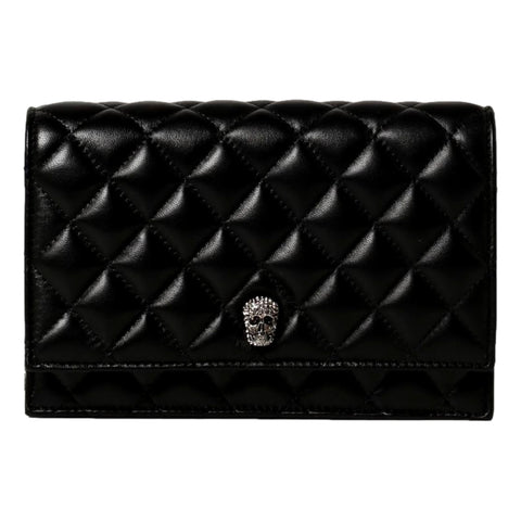 Alexander Mcqueen Small Black Quilted Leather Skull Shoulder Bag 647288 at_Queen_Bee_of_Beverly_Hills