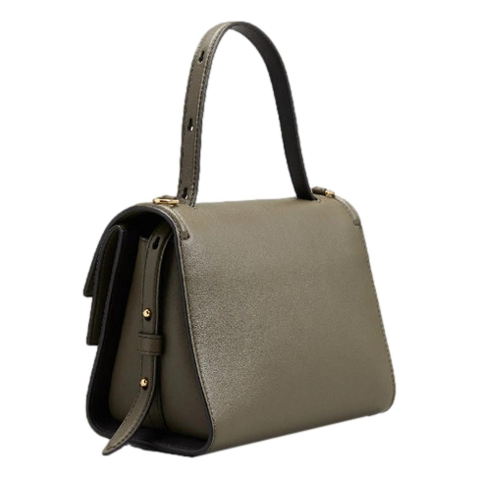 Alexander McQueen The Story Bag Khaki Leather Small Satchel 610021 at_Queen_Bee_of_Beverly_Hills