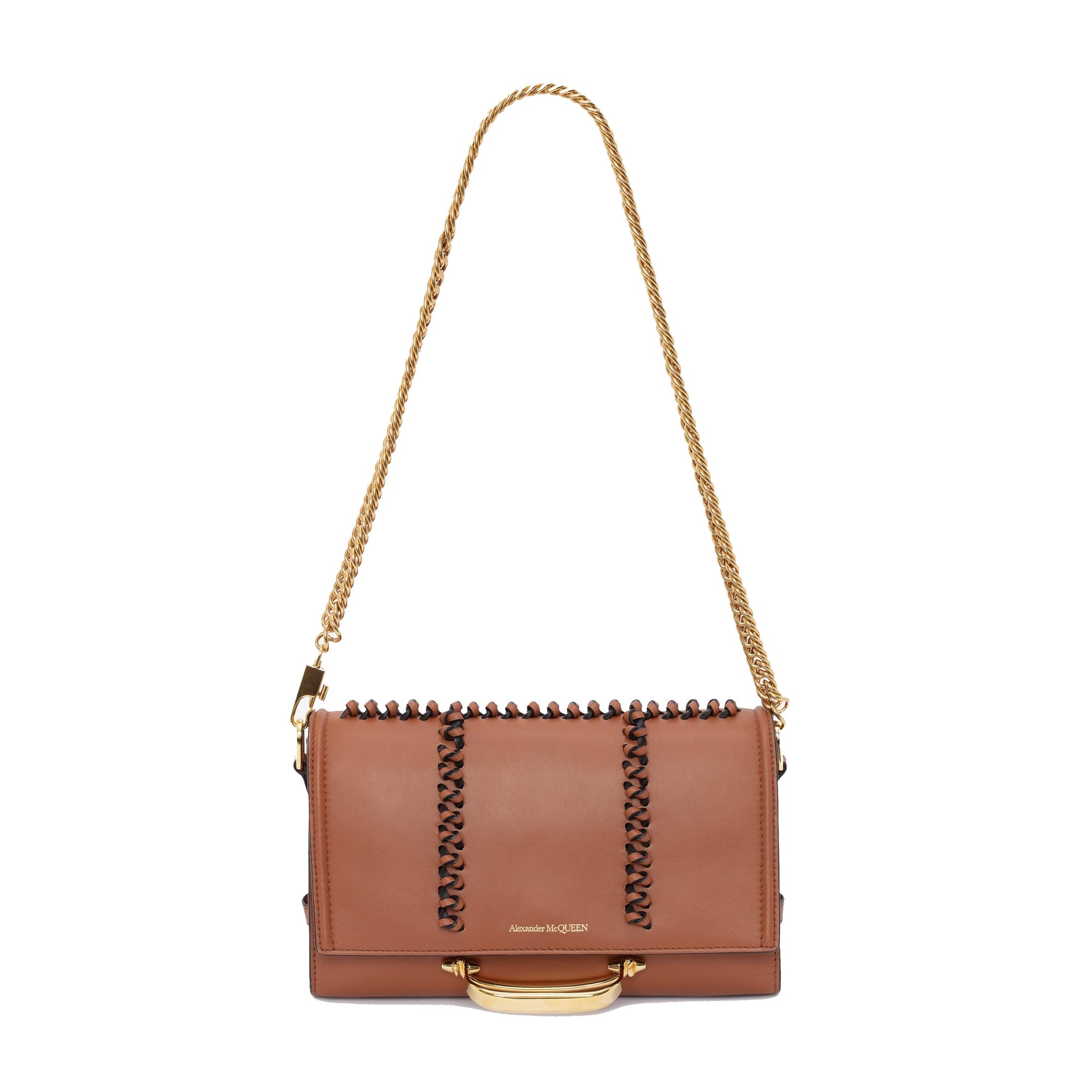 Alexander McQueen The Story Knotted Brown Handbag 631472 at_Queen_Bee_of_Beverly_Hills