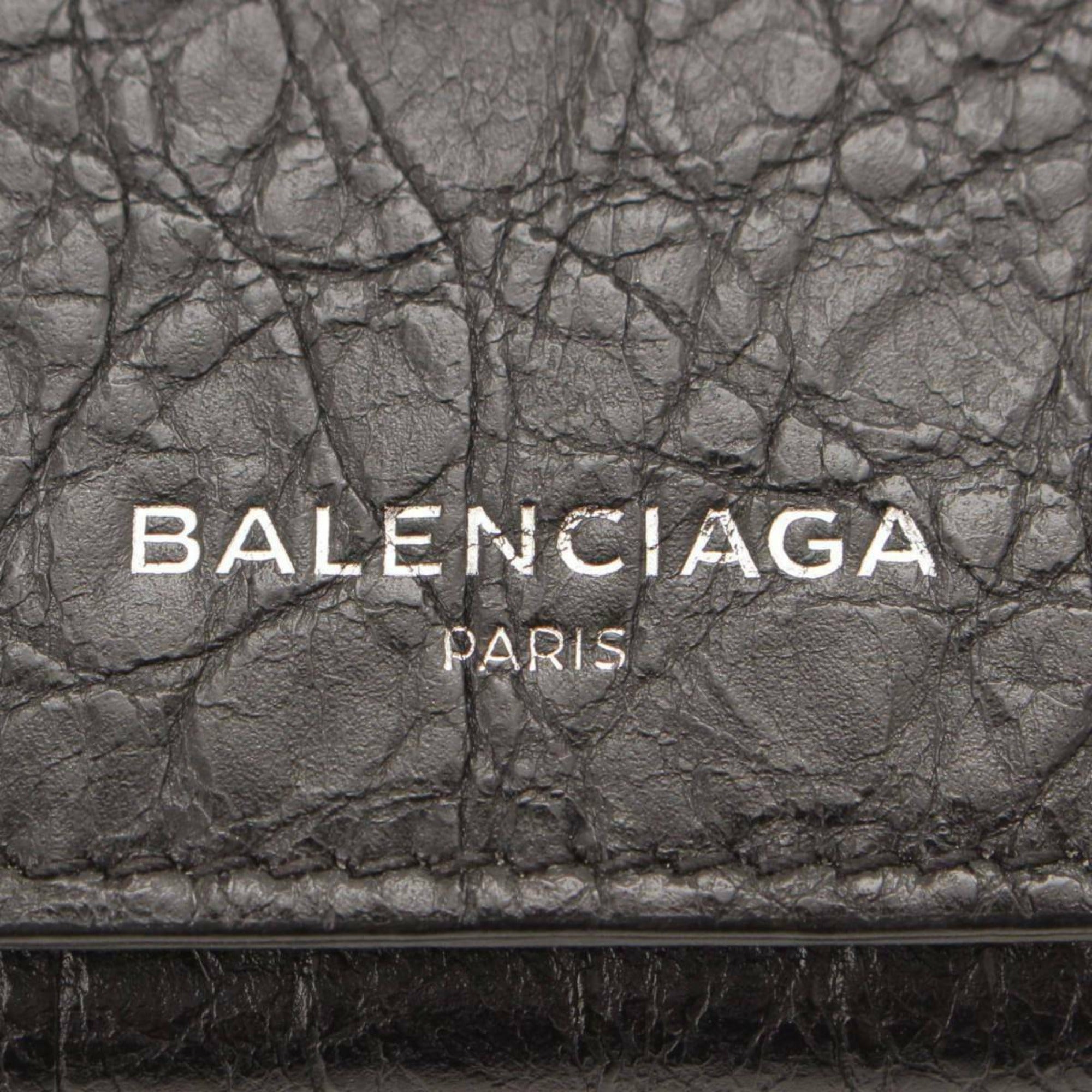 Balenciaga Antracite Grey Arena Leather Long Wallet 542008 at_Queen_Bee_of_Beverly_Hills