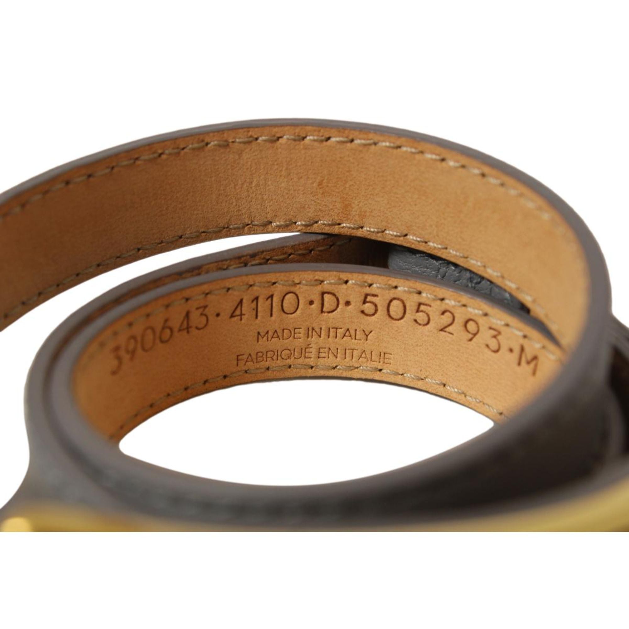 Balenciaga Arena Bleu Acier Shiny Goat Leather Wrap Bracelet 390643 Medium at_Queen_Bee_of_Beverly_Hills