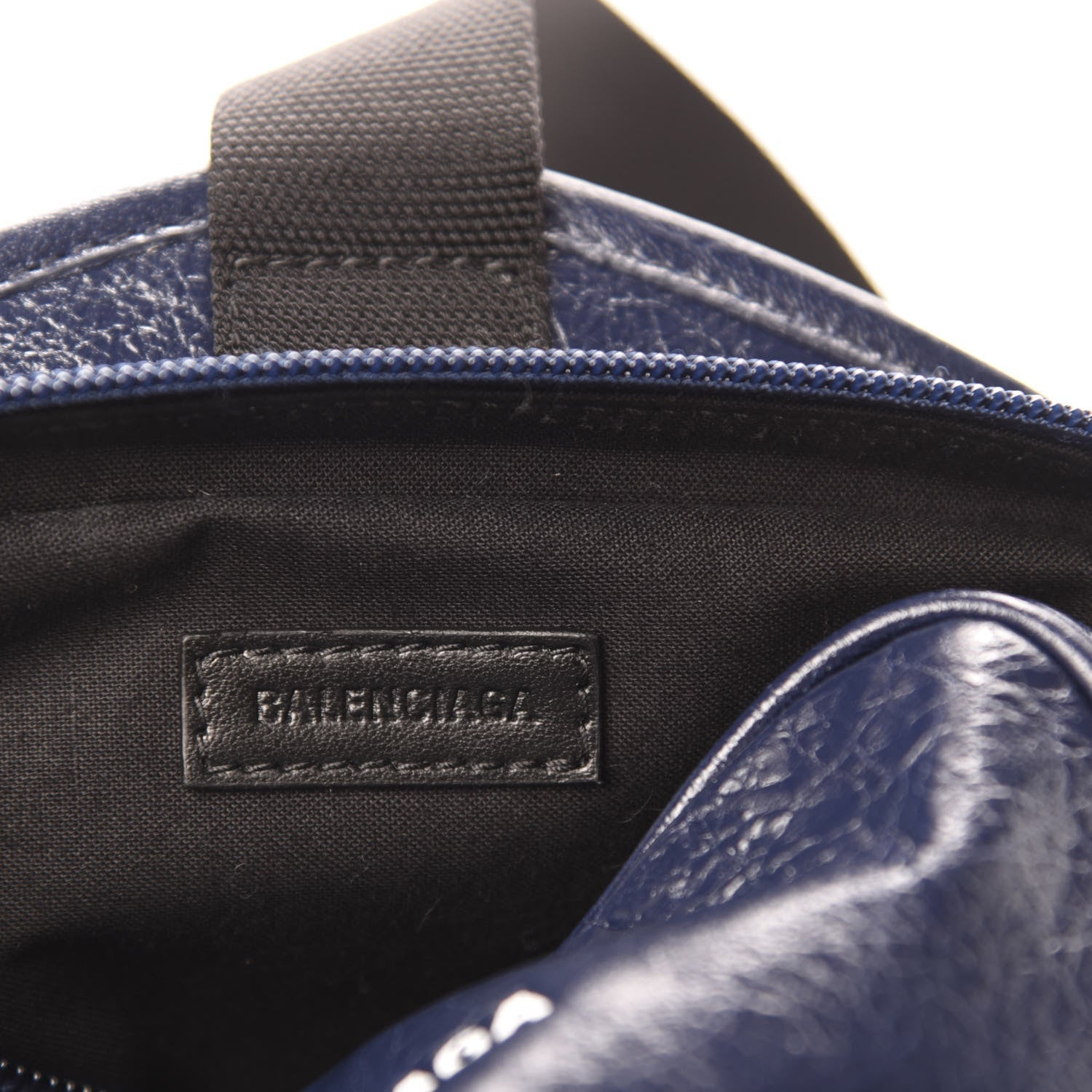 Balenciaga Arena Blue Lambskin Leather Backpack Bag 620260 at_Queen_Bee_of_Beverly_Hills