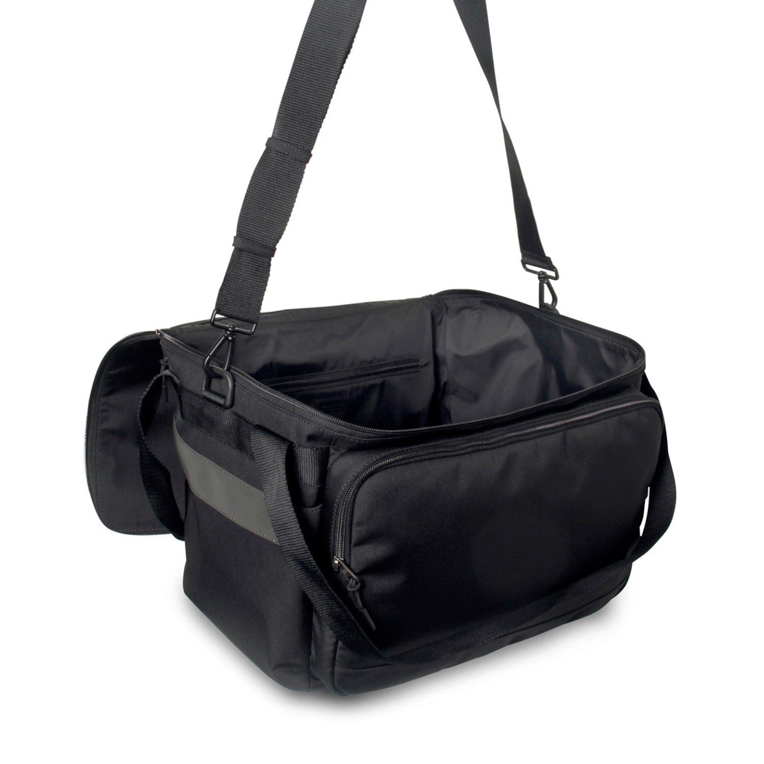 Balenciaga Black Recycled Nylon Messenger Tote 658177 at_Queen_Bee_of_Beverly_Hills