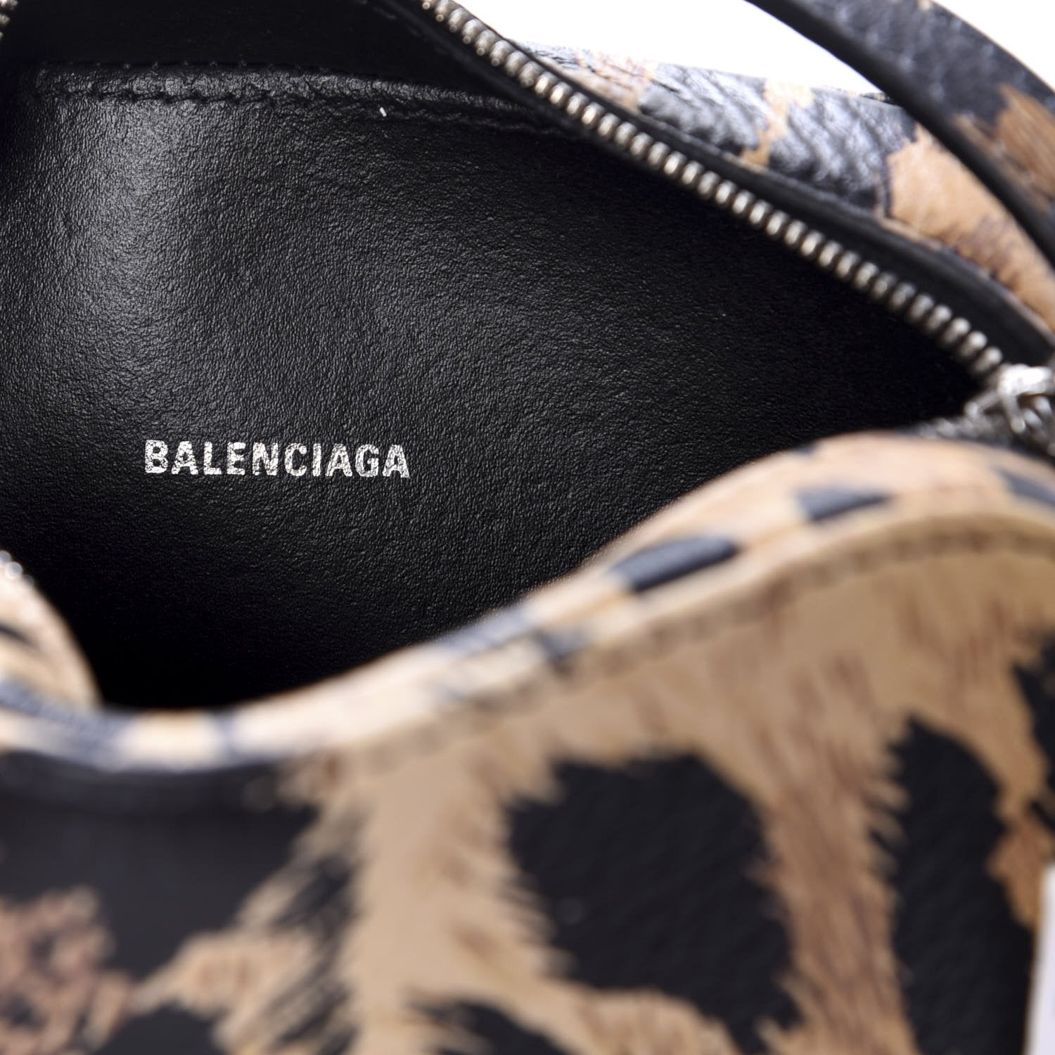 Balenciaga Calfskin Logo Printed Leopard XS Everyday Camera Bag 552372 at_Queen_Bee_of_Beverly_Hills