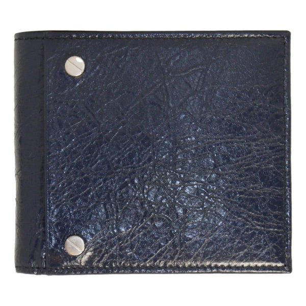 styrte nær ved universitetsområde Balenciaga Cash Square Blue Arena Leather Bifold Wallet 542001 – Queen Bee  of Beverly Hills