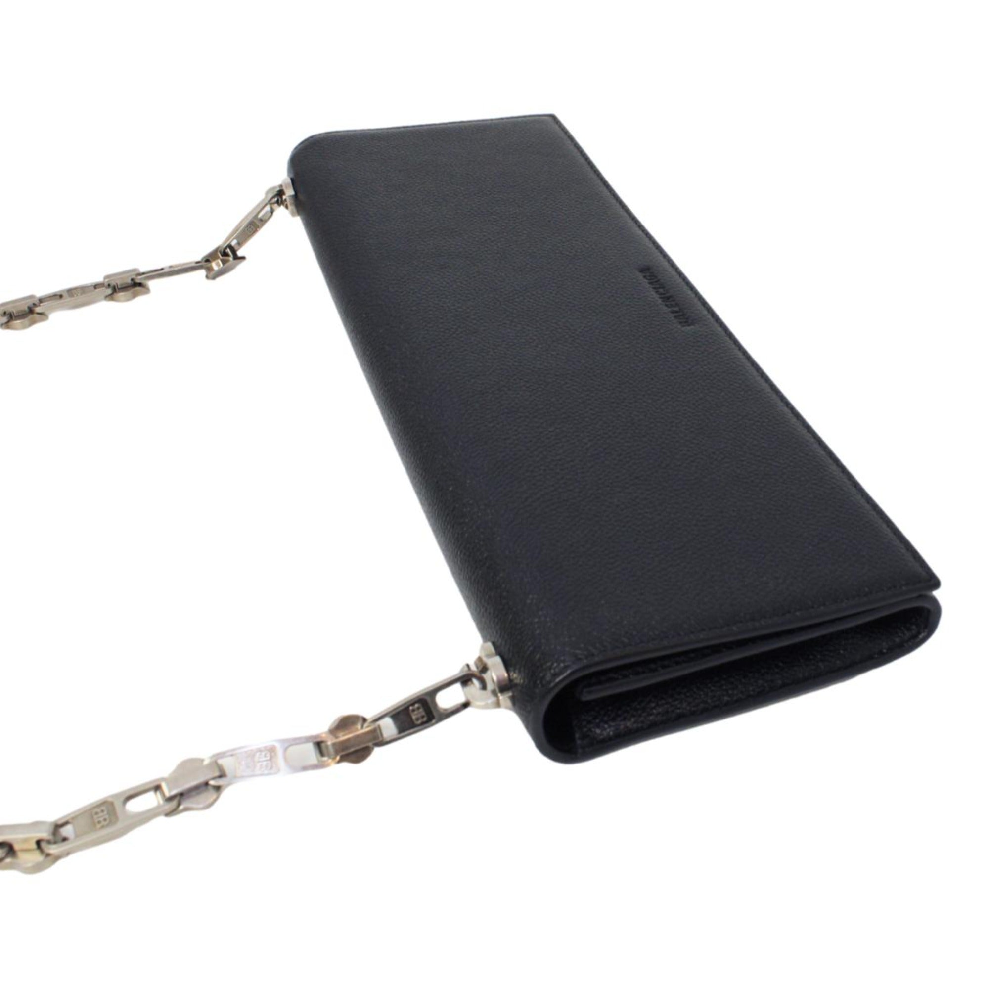 Balenciaga Essential Black Calfskin Leather Chain Shoulder Bag 657232 at_Queen_Bee_of_Beverly_Hills