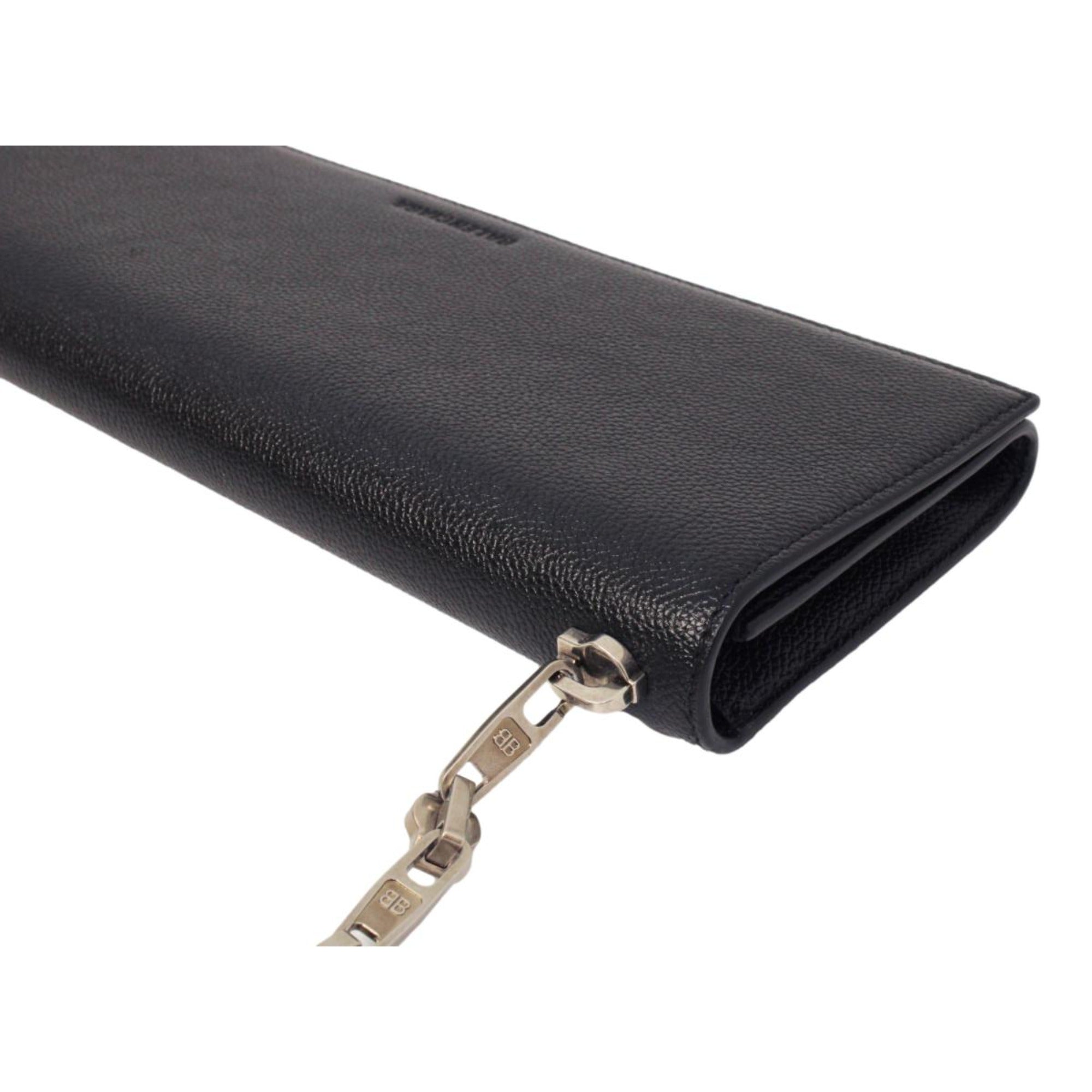 Balenciaga Essential Black Calfskin Leather Chain Shoulder Bag 657232 at_Queen_Bee_of_Beverly_Hills