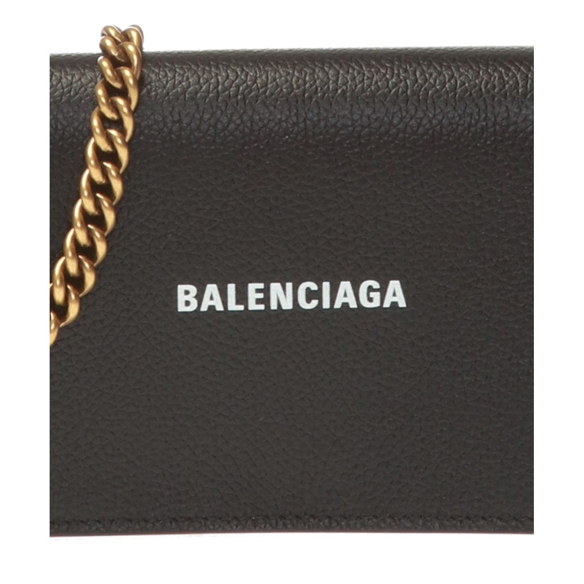 Balenciaga Everyday Black Leather Logo Chain Wallet Bag 593784 at_Queen_Bee_of_Beverly_Hills