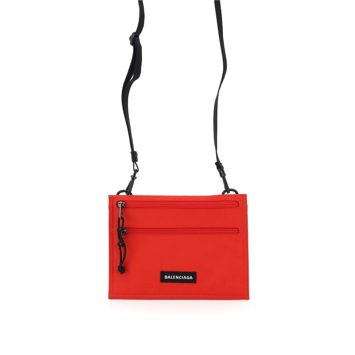 Balenciaga Explorer Pouch Bright Red Nylon Logo 618379 at_Queen_Bee_of_Beverly_Hills