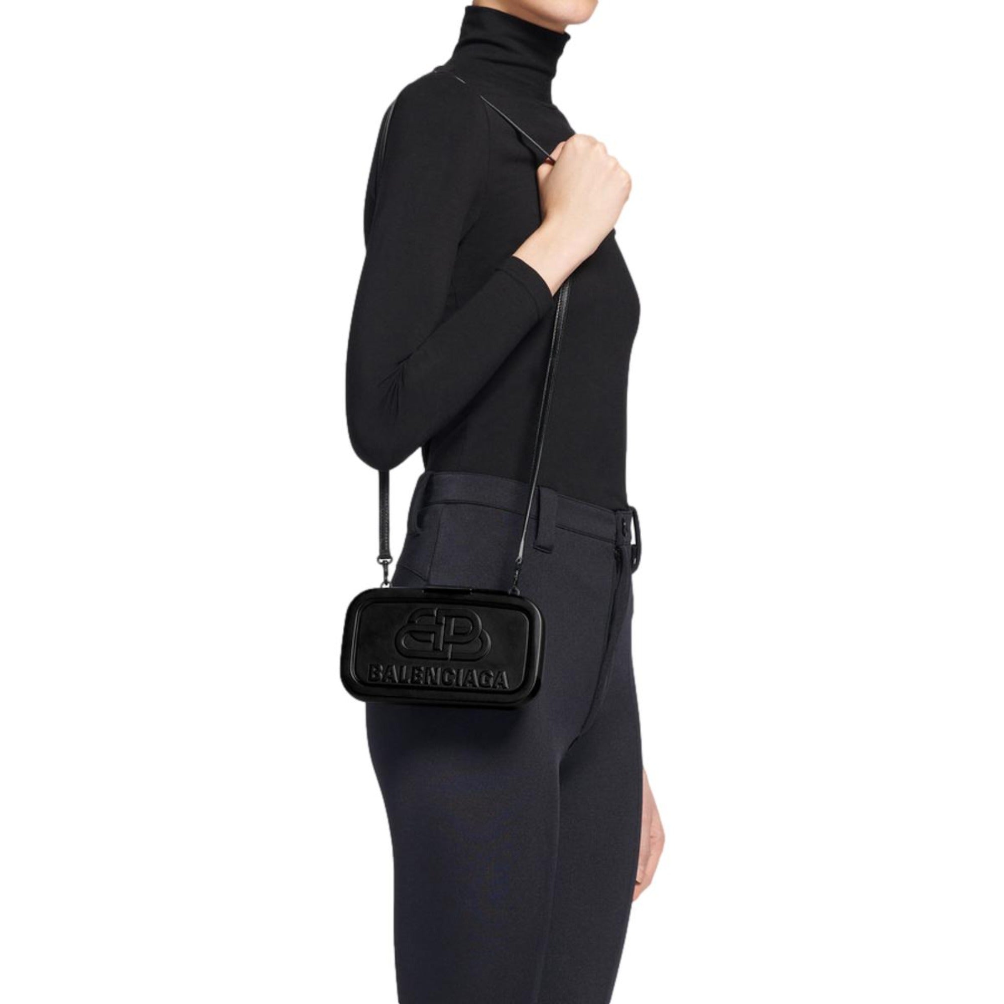 Balenciaga Lunch Box Black Shoulder Bag 638207 at_Queen_Bee_of_Beverly_Hills