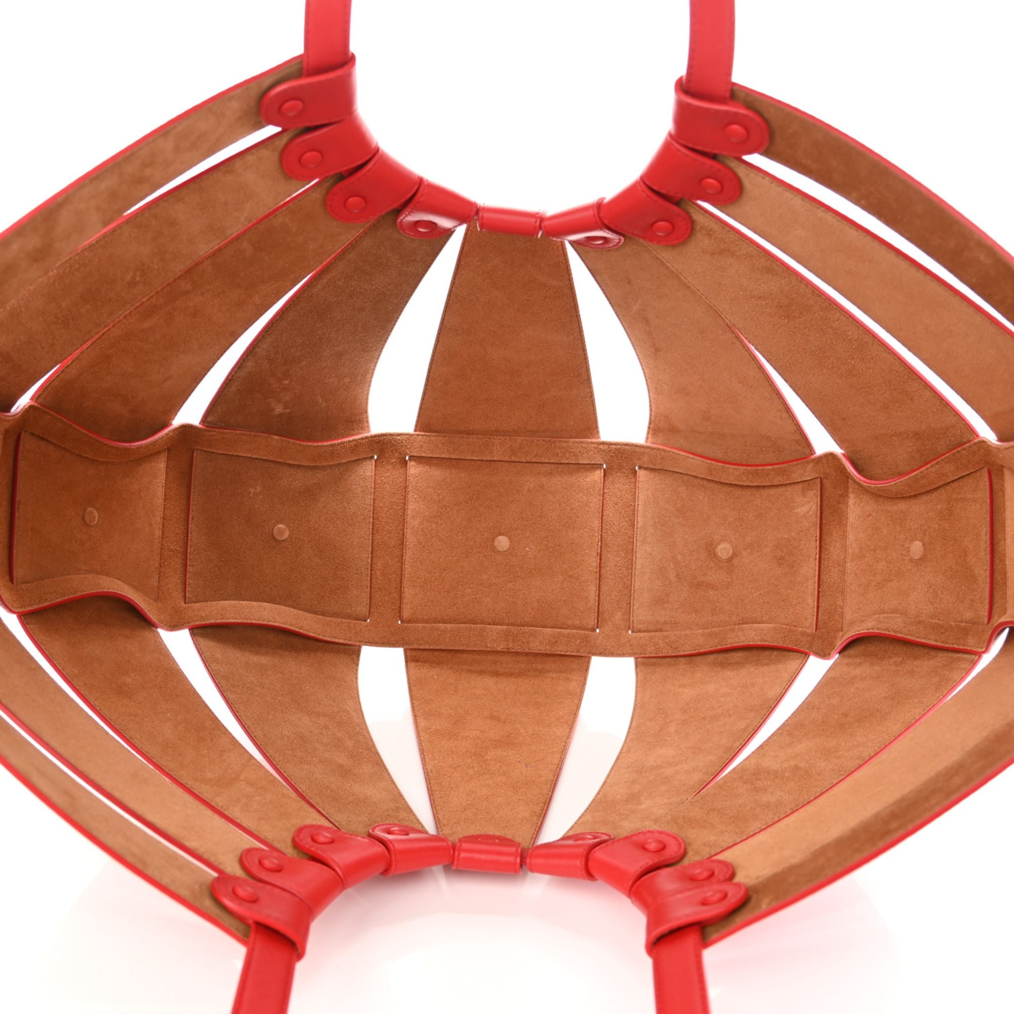 Bottega Veneta The Shell Bag 'Chili Tomato" French Calfskin at_Queen_Bee_of_Beverly_Hills