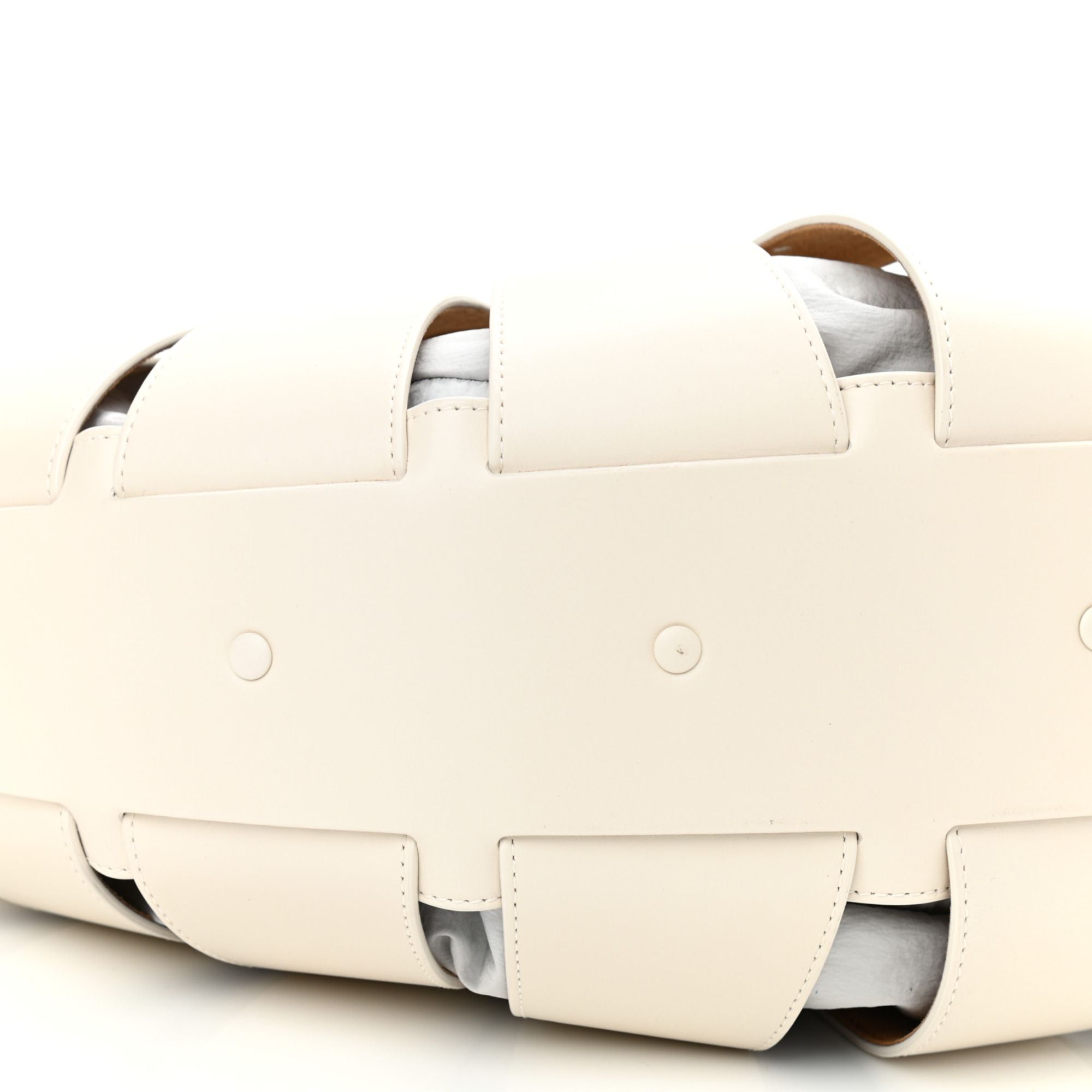 Bottega Veneta The Shell Bag 'Frost White" French Calfskin at_Queen_Bee_of_Beverly_Hills