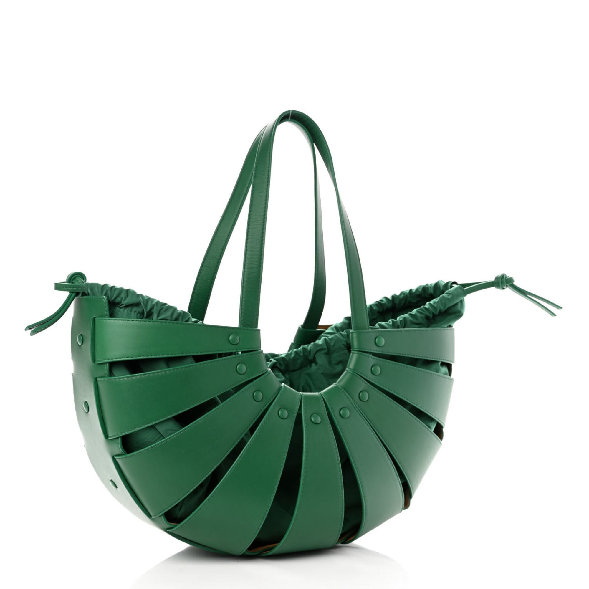 Bottega Veneta The Shell Bag 'Racing Green" French Calfskin at_Queen_Bee_of_Beverly_Hills
