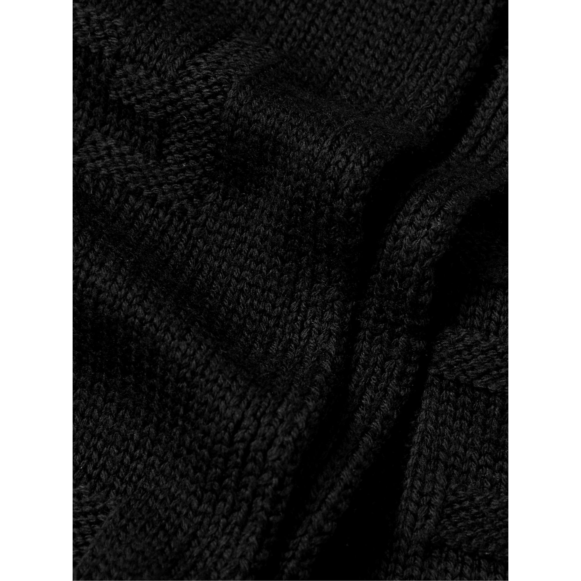 Fendi FF Karl Nero Jacquard Wool Scarf FXS124 at_Queen_Bee_of_Beverly_Hills