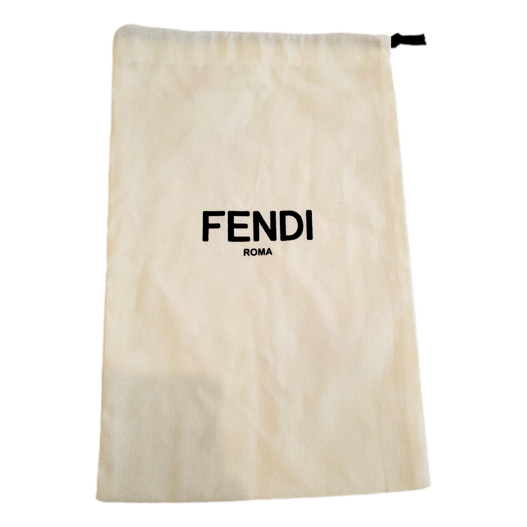 Fendi FF Print Nero and Bianco Knitted Wool Scarf FXQ056 at_Queen_Bee_of_Beverly_Hills