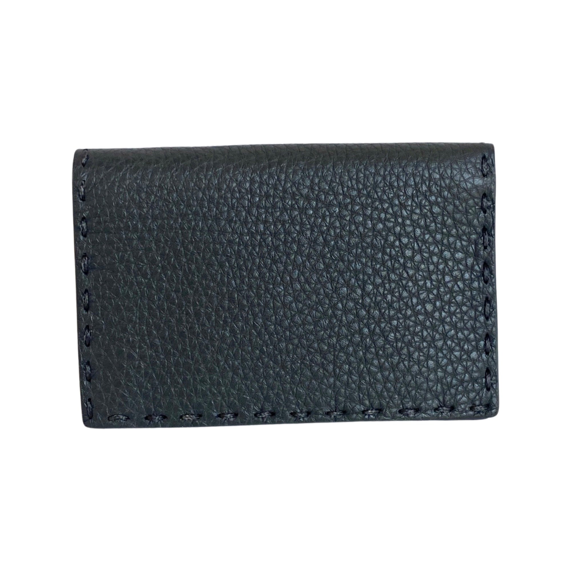 Fendi Selleria Gray Calf Leather Vertical Bifold Wallet 7M0262 at_Queen_Bee_of_Beverly_Hills