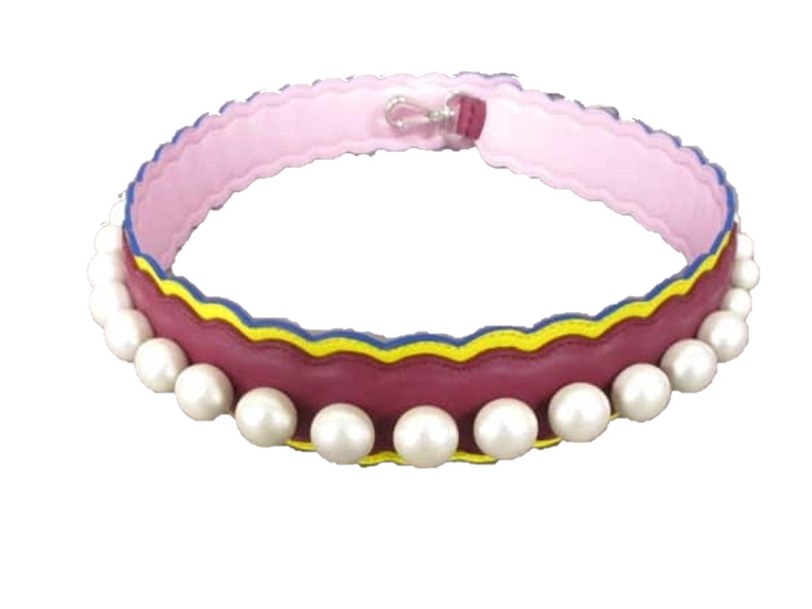 Fendi Strap You Pearl Embellished Black Cherry Lemon Shoulder Strap 8AV077 at_Queen_Bee_of_Beverly_Hills