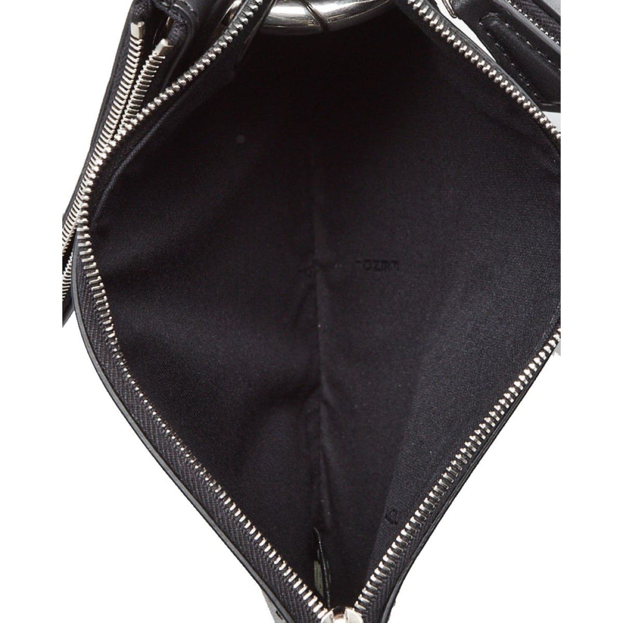 Fendi Women's Black Leather Pearl Studded Triplette Multi Clutch Handbag at_Queen_Bee_of_Beverly_Hills