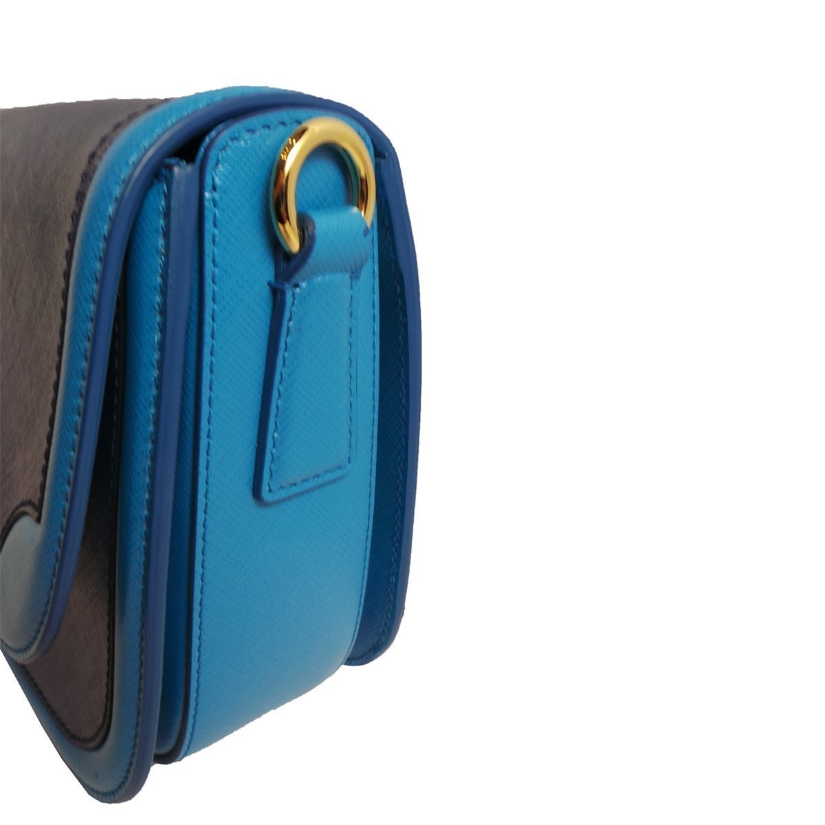 Ferragamo Women's Greta Polynese Blue Pebble Calf Crossbody G203/01 at_Queen_Bee_of_Beverly_Hills