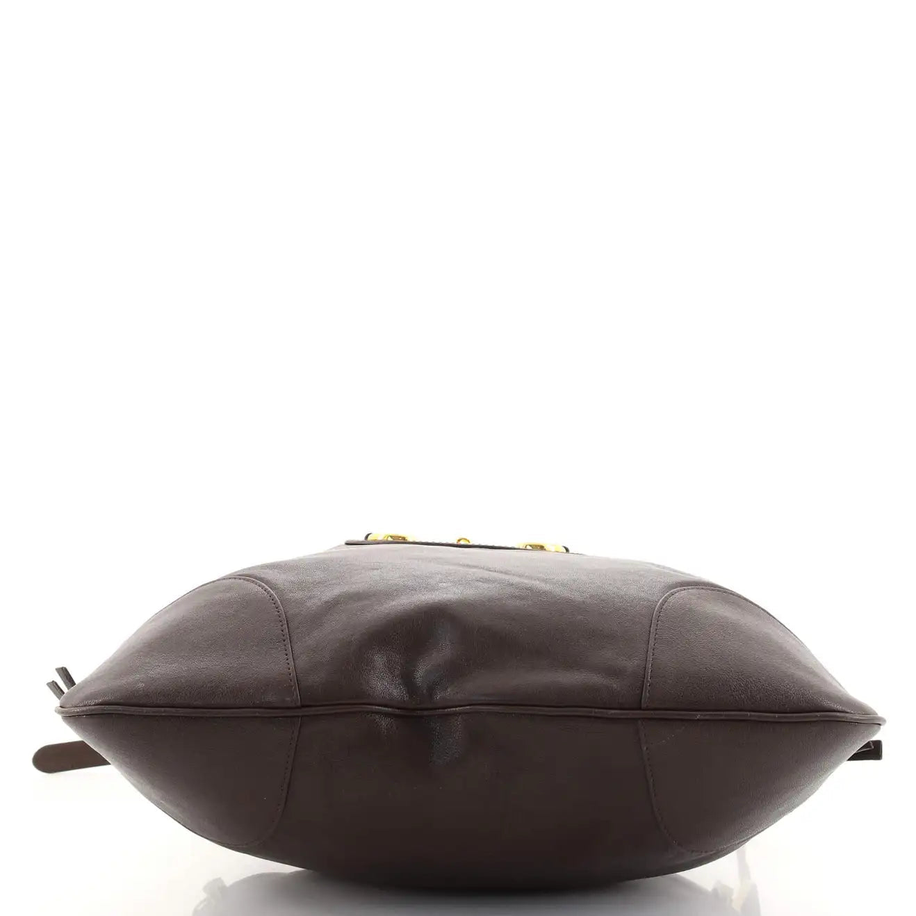Gucci 1955 Morsetto Small Leather Horsebit Drawstring Brown Bucket Bag at_Queen_Bee_of_Beverly_Hills