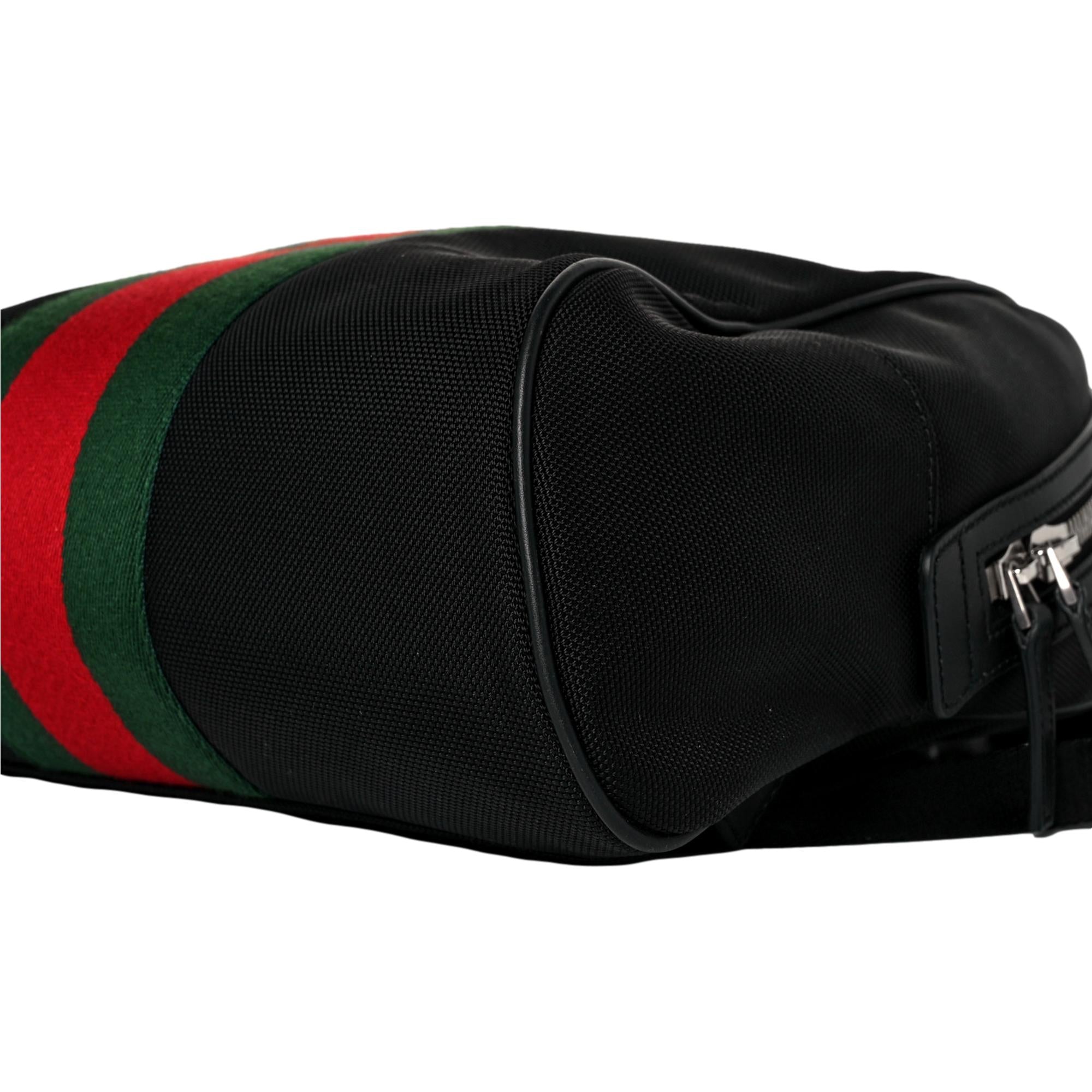Gucci Black Canvas Web Stripe Backpack 630918 at_Queen_Bee_of_Beverly_Hills