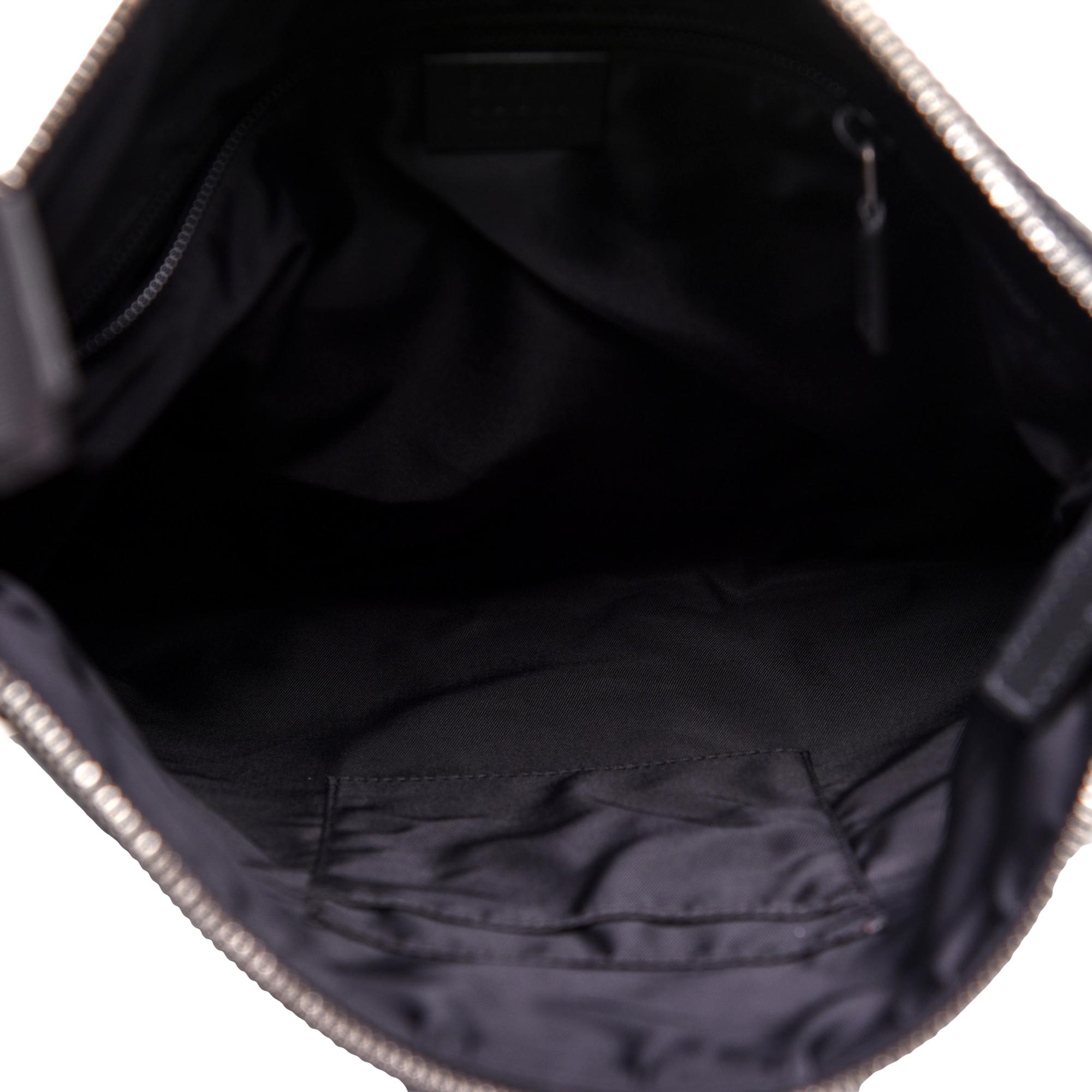 Gucci Black Canvas Web Stripe Crossbody Bag 631199 at_Queen_Bee_of_Beverly_Hills