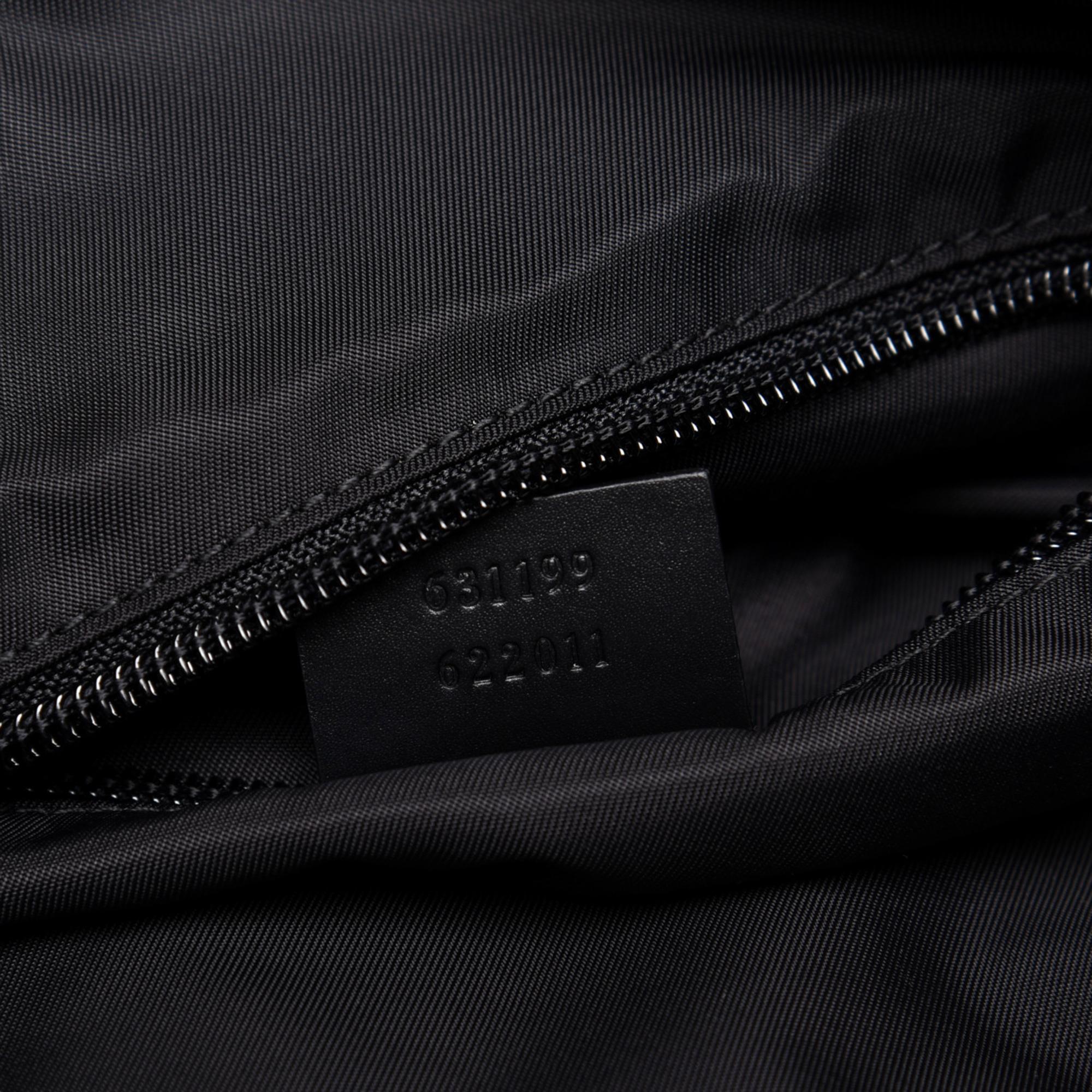 Gucci Black Canvas Web Stripe Crossbody Bag 631199 at_Queen_Bee_of_Beverly_Hills