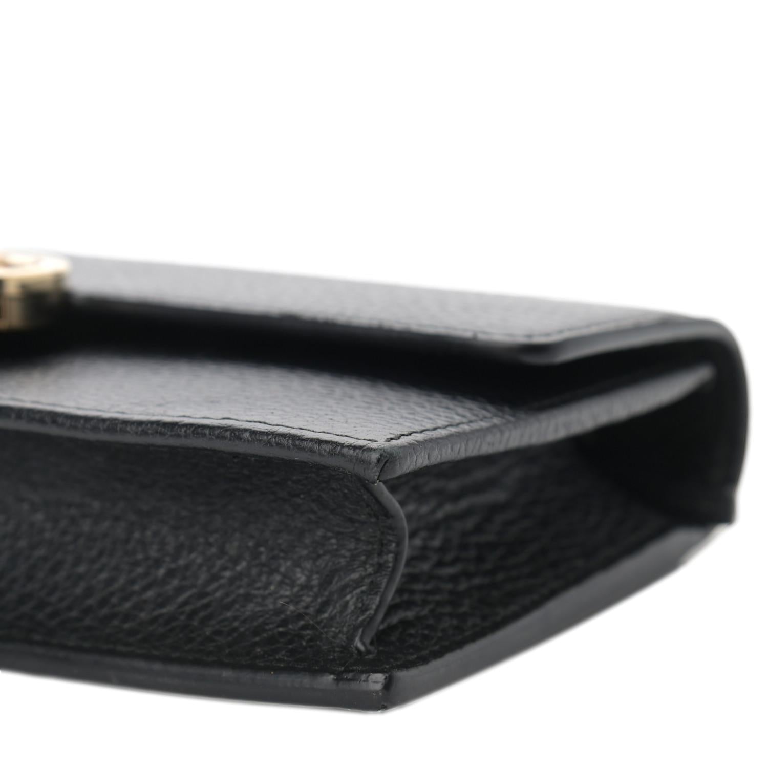 Gucci Black Dollar Calfskin Leather Interlocking G Chain Wallet 615523 at_Queen_Bee_of_Beverly_Hills