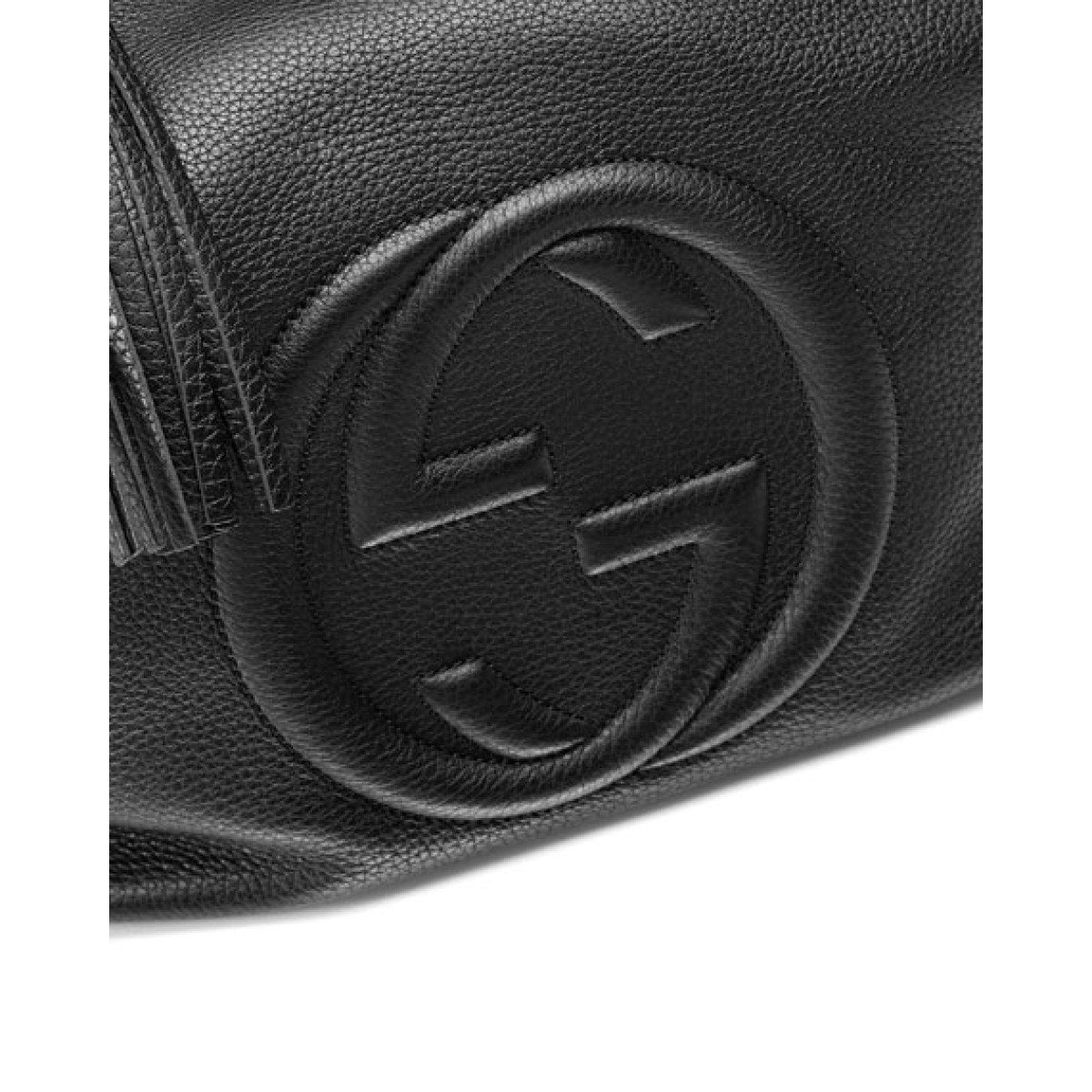 Gucci Black GG Disco Soho Leather Hobo Handbag 536194 at_Queen_Bee_of_Beverly_Hills