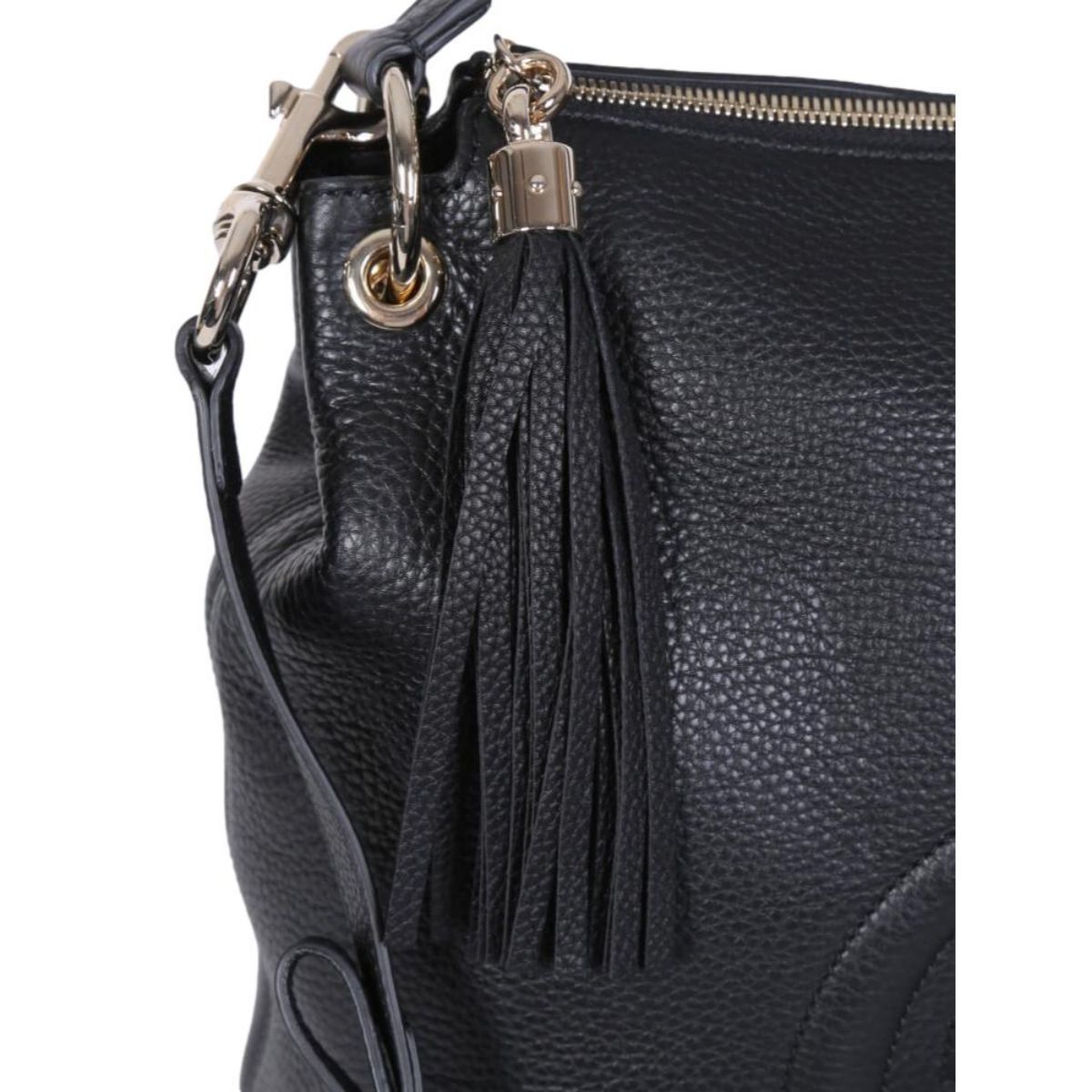 Gucci Black GG Disco Soho Leather Hobo Handbag 536194 at_Queen_Bee_of_Beverly_Hills