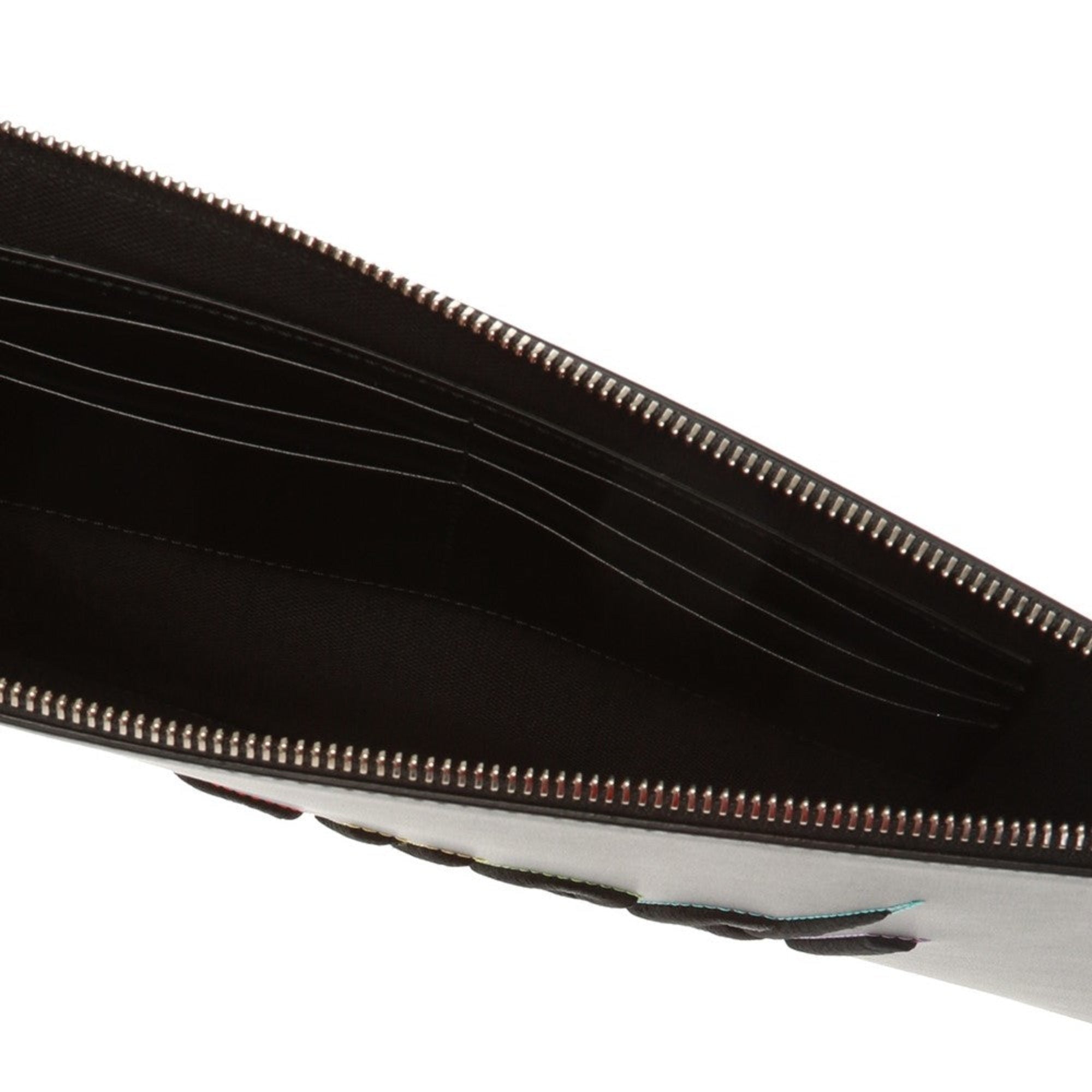 Gucci Blade Embroidered Black Leather Pouch Wristlet Bag 597678 at_Queen_Bee_of_Beverly_Hills