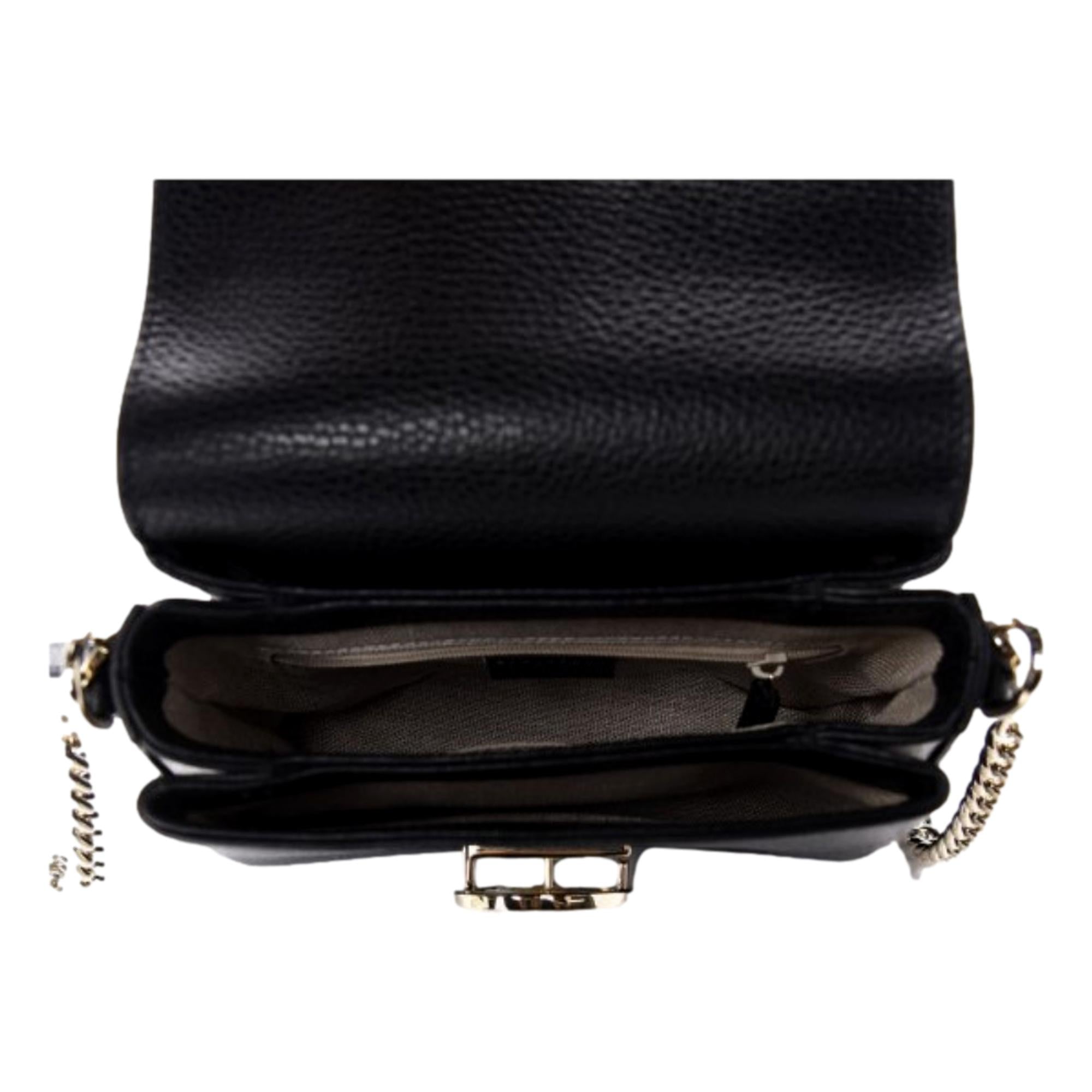 Gucci Dollar Calfskin Interlocking G Black Small Crossbody Bag 607720 at_Queen_Bee_of_Beverly_Hills