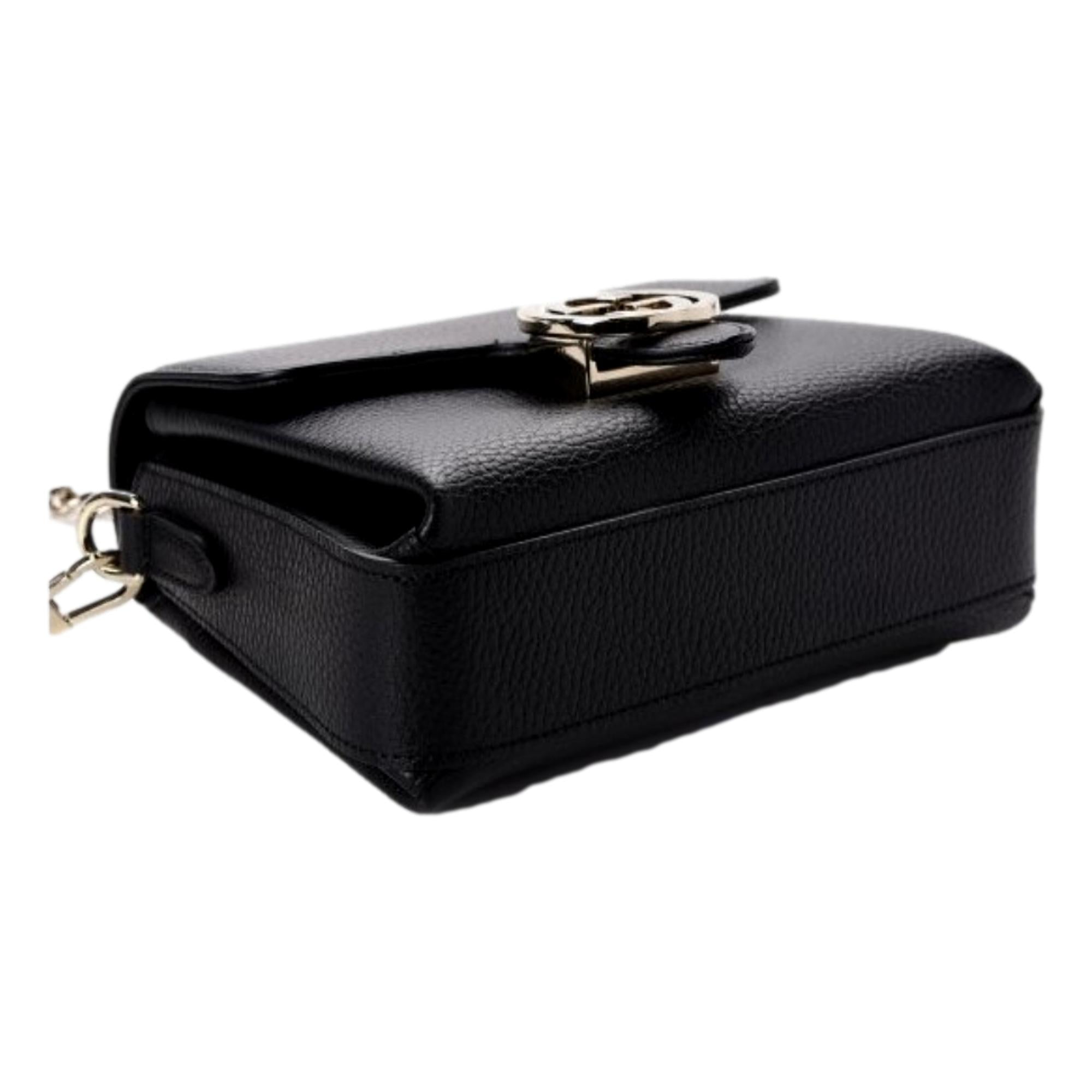Gucci Dollar Calfskin Interlocking G Black Small Crossbody Bag 607720 at_Queen_Bee_of_Beverly_Hills