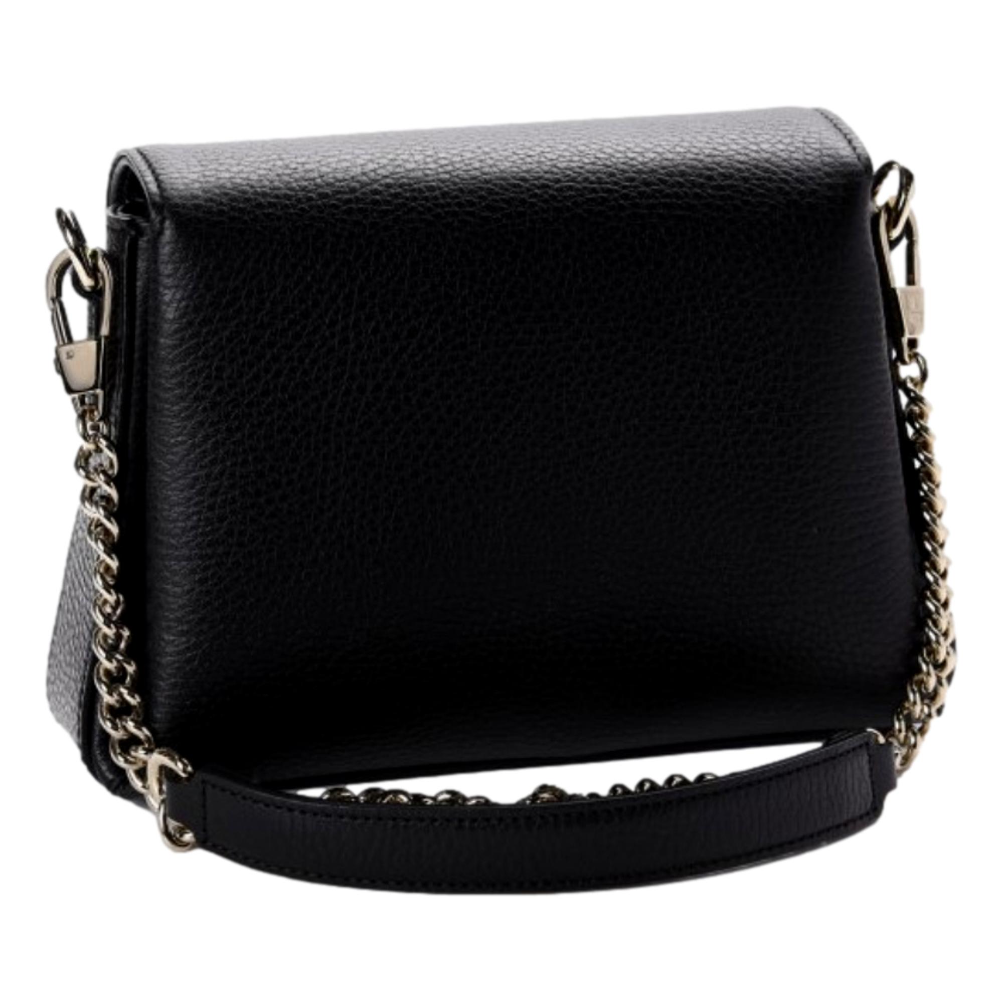 Gucci Dollar Calfskin Interlocking G Black Small Crossbody Bag 607720 at_Queen_Bee_of_Beverly_Hills