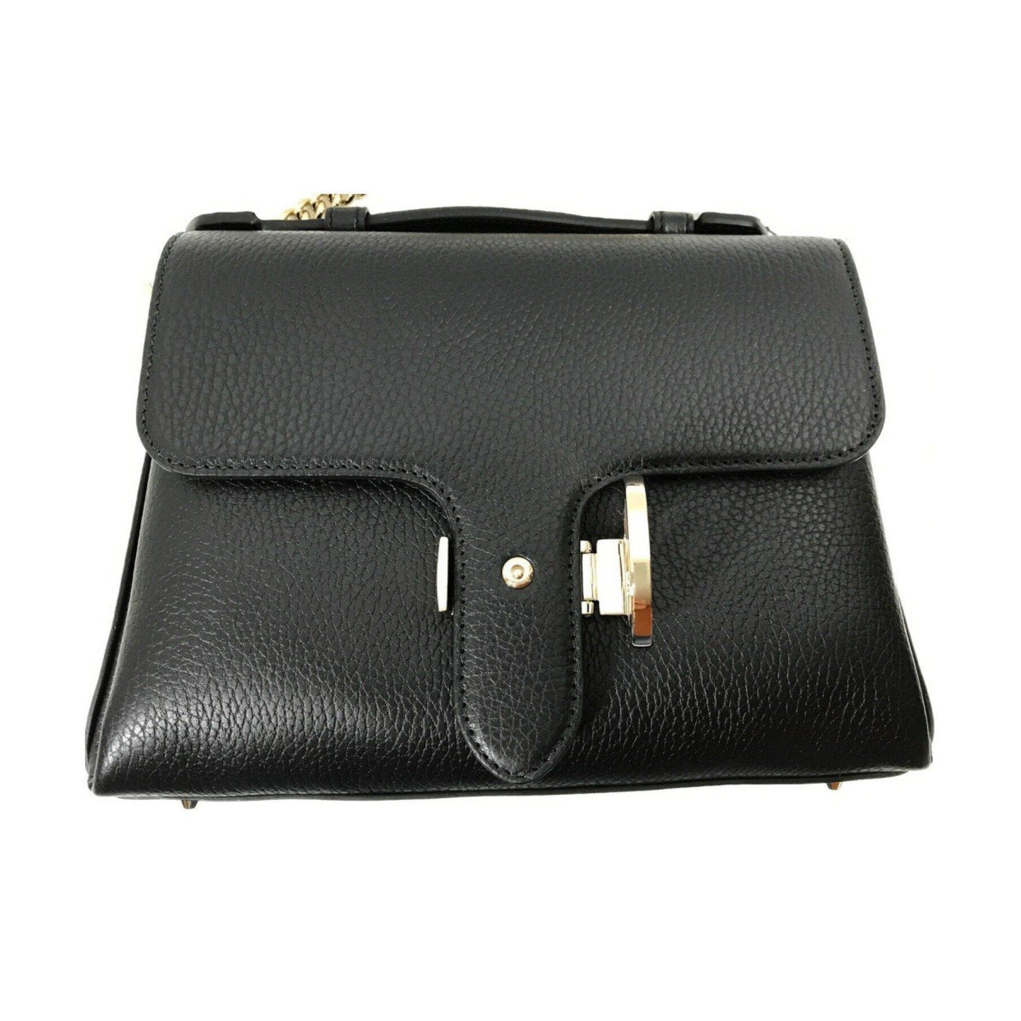 Gucci Interlocking G Black Leather Chain Shoulder Bag 510302 at_Queen_Bee_of_Beverly_Hills