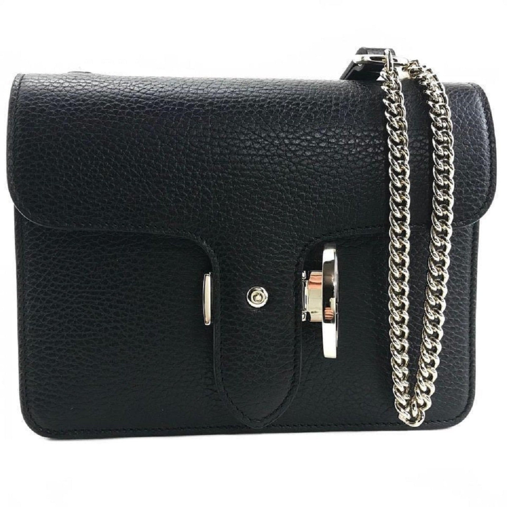 Gucci Marmont Black Icon GG Interlocking Small Cross Body Bag 510304 at_Queen_Bee_of_Beverly_Hills