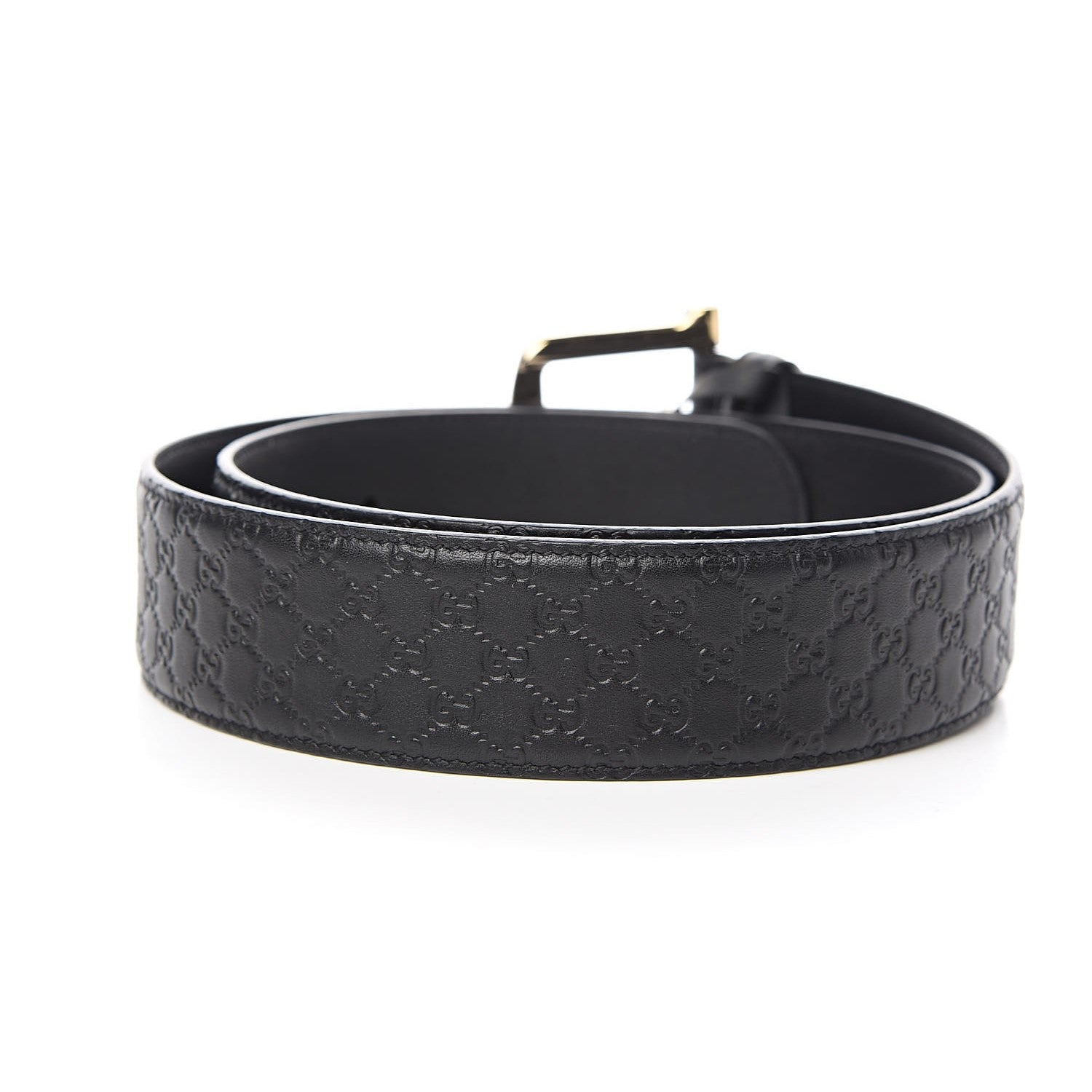 Gucci Men's Microguccissima Black Leather Belt 449716 Size:95/38 at_Queen_Bee_of_Beverly_Hills